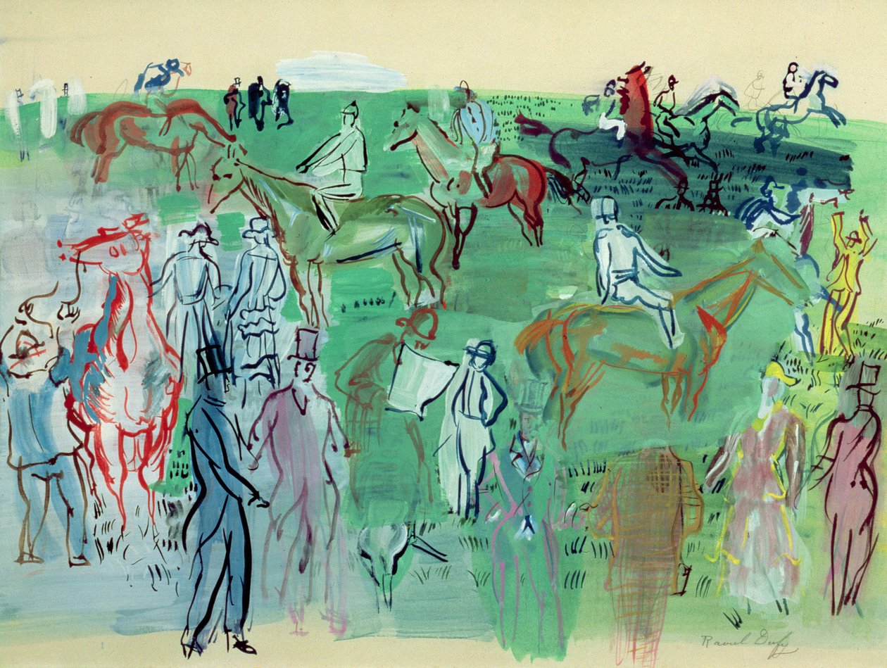 Corredores en el césped de Raoul Dufy