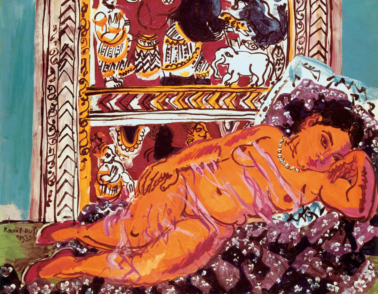 Pintura "Desnudo recostado" de Raoul Dufy (1877-1953) de Raoul Dufy