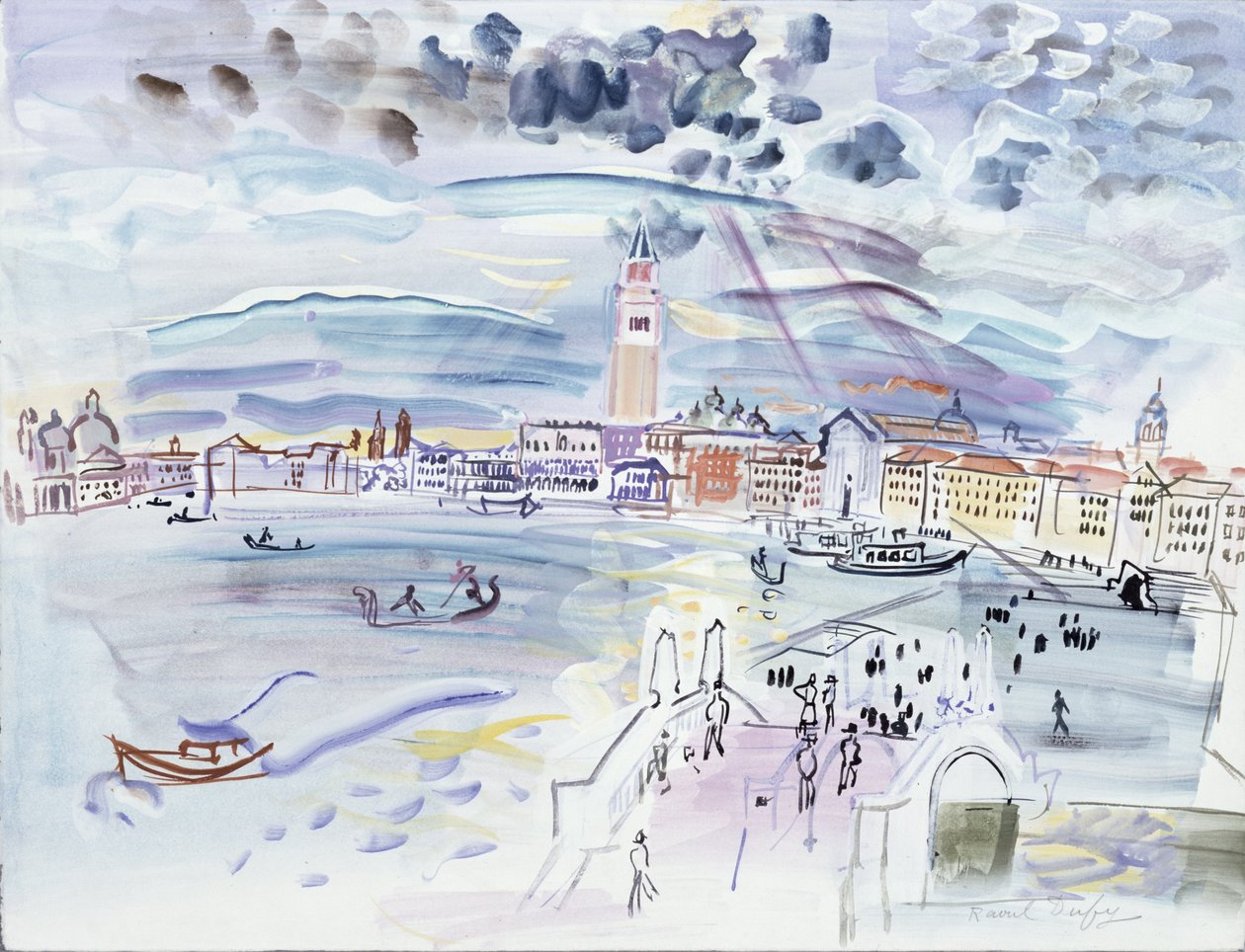 Riva degli Schiavoni, Venecia de Raoul Dufy