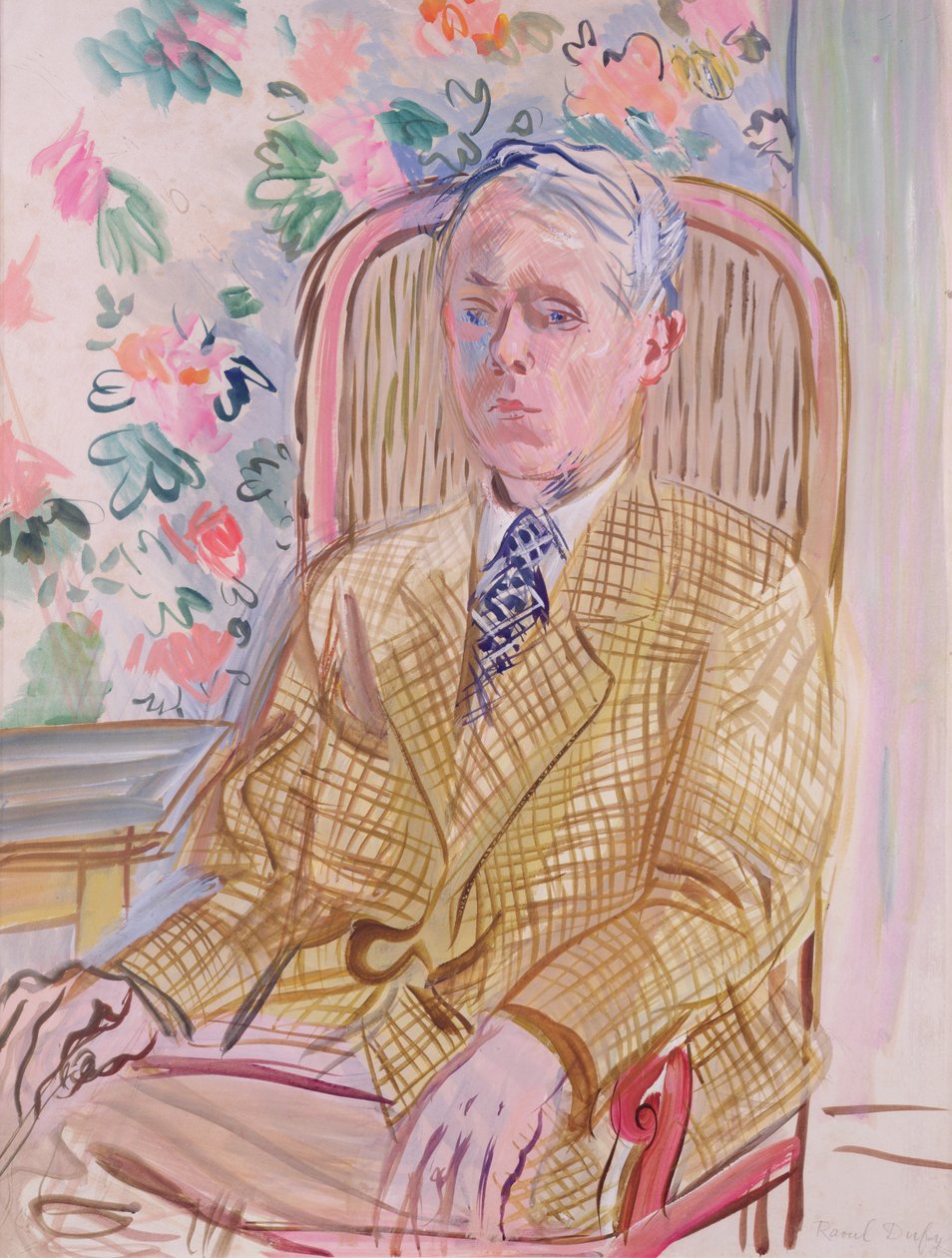 Autorretrato (acuarela sobre papel) de Raoul Dufy