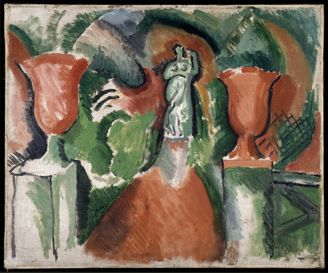 Estatua con dos jarrones rojos de Raoul Dufy