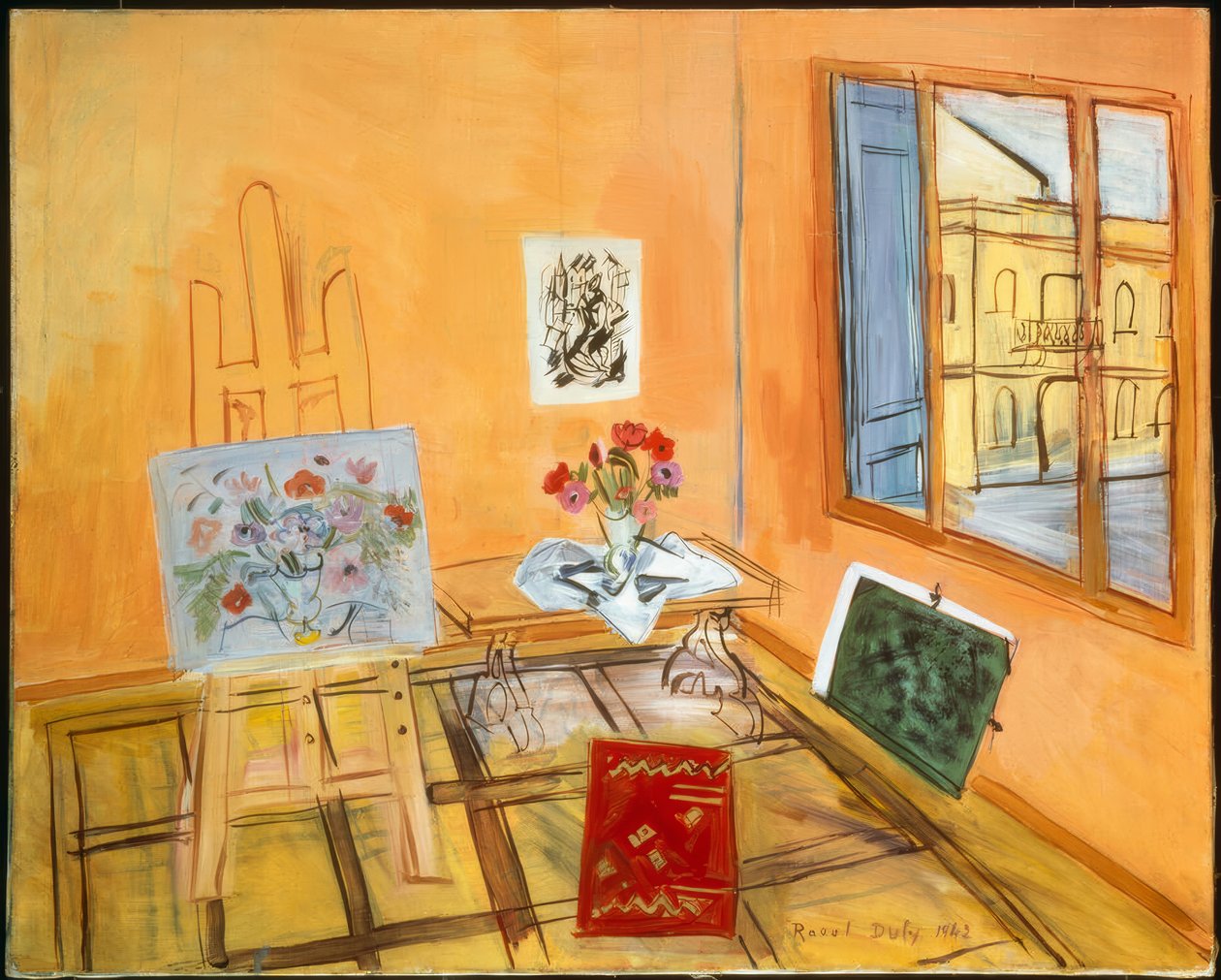 Estudio con ramo de Raoul Dufy