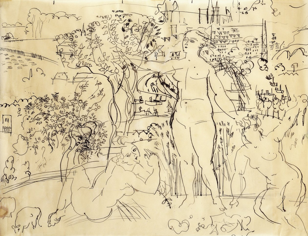 Estudio para el bar del Palais de Chaillot; Etude pour le Bar du Palais de Chaillot de Raoul Dufy