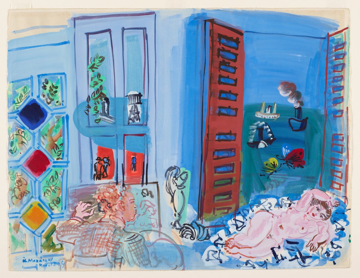 El estudio del artista (acuarela) de Raoul Dufy