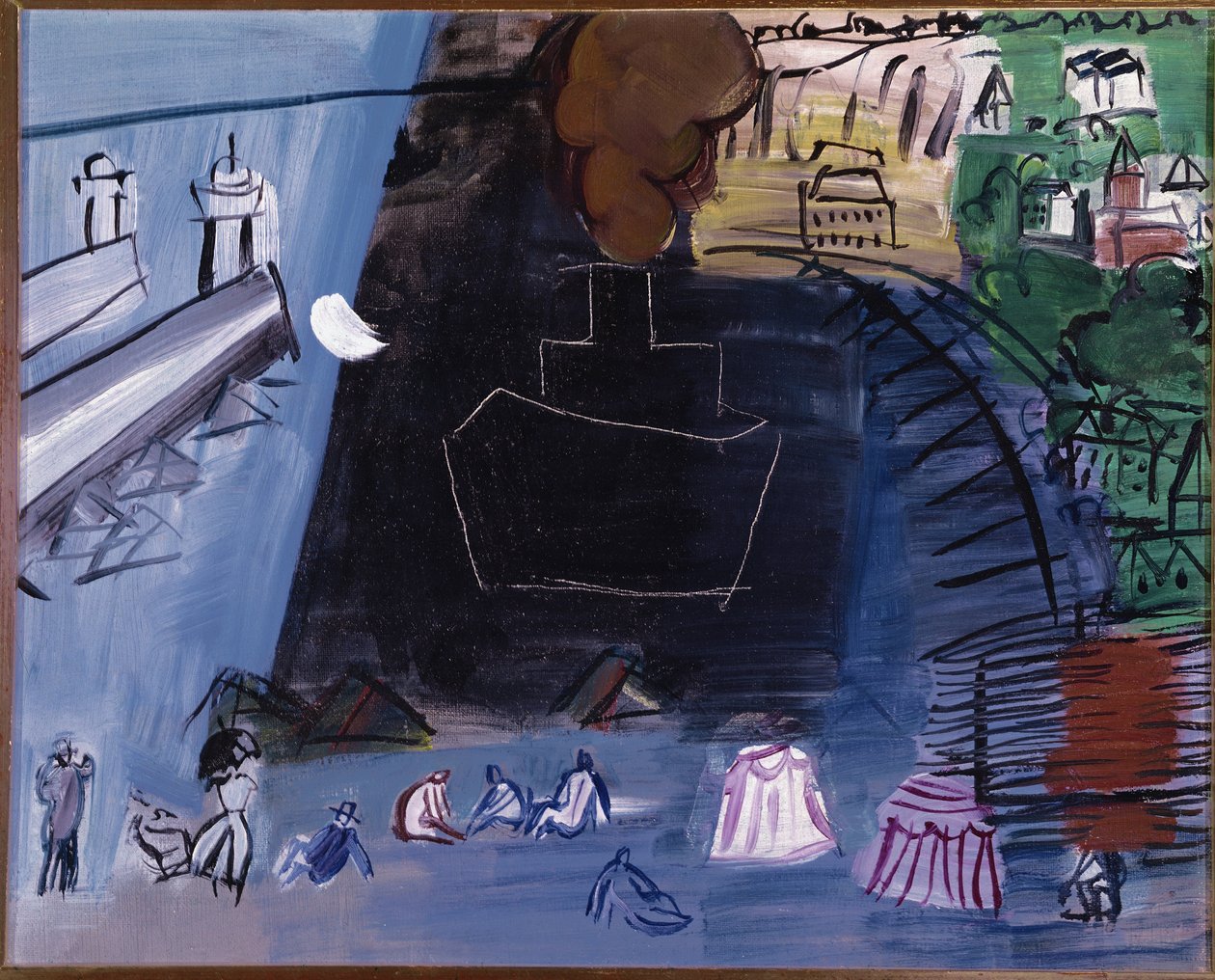 La carga negra (óleo sobre lienzo, siglo XX) de Raoul Dufy