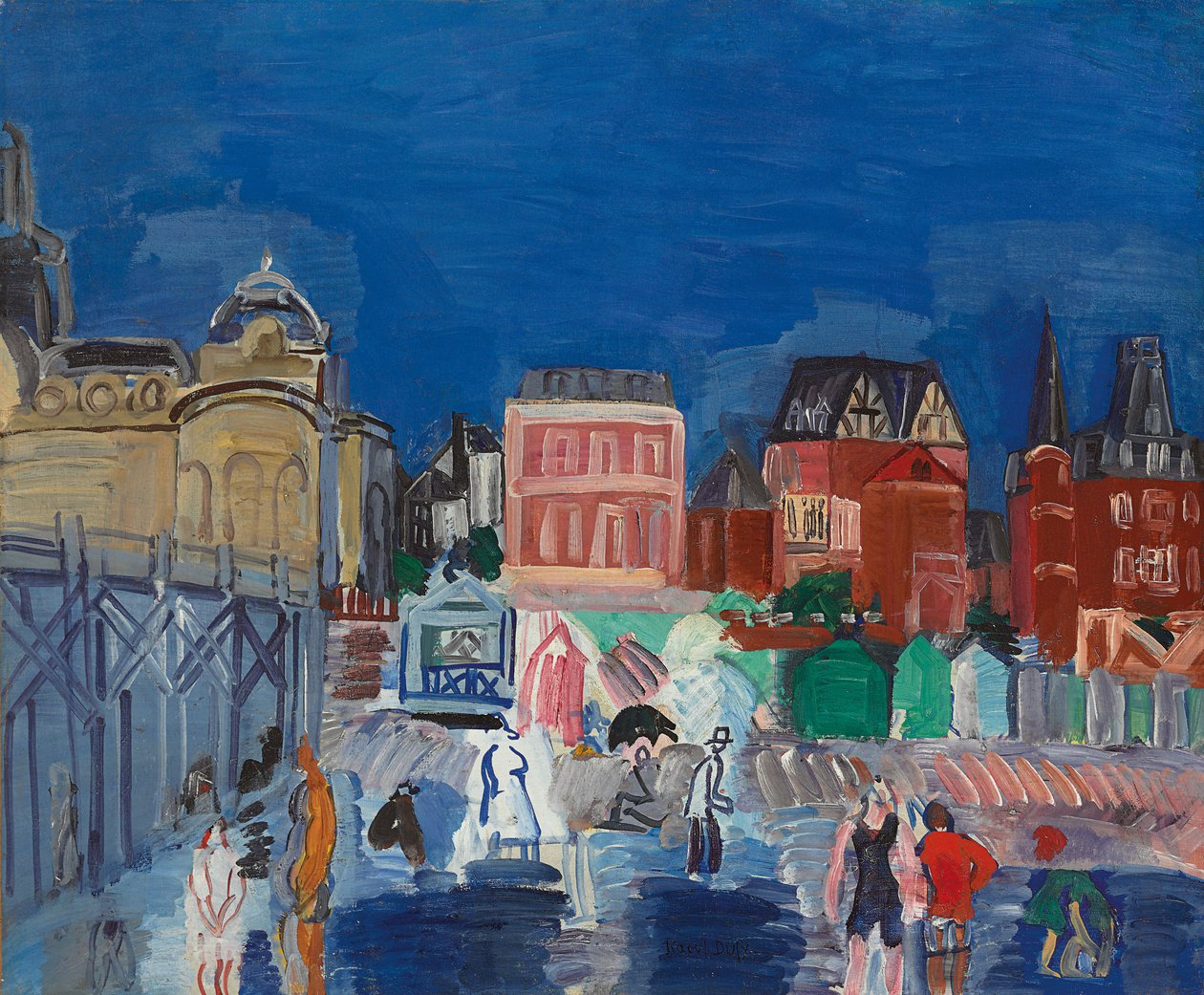Los baños Marie-Christine; Les bains Marie-Christine de Raoul Dufy
