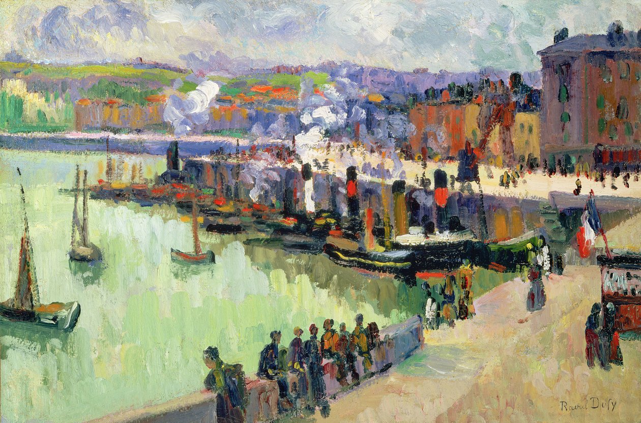 El Puerto (óleo sobre papel) de Raoul Dufy