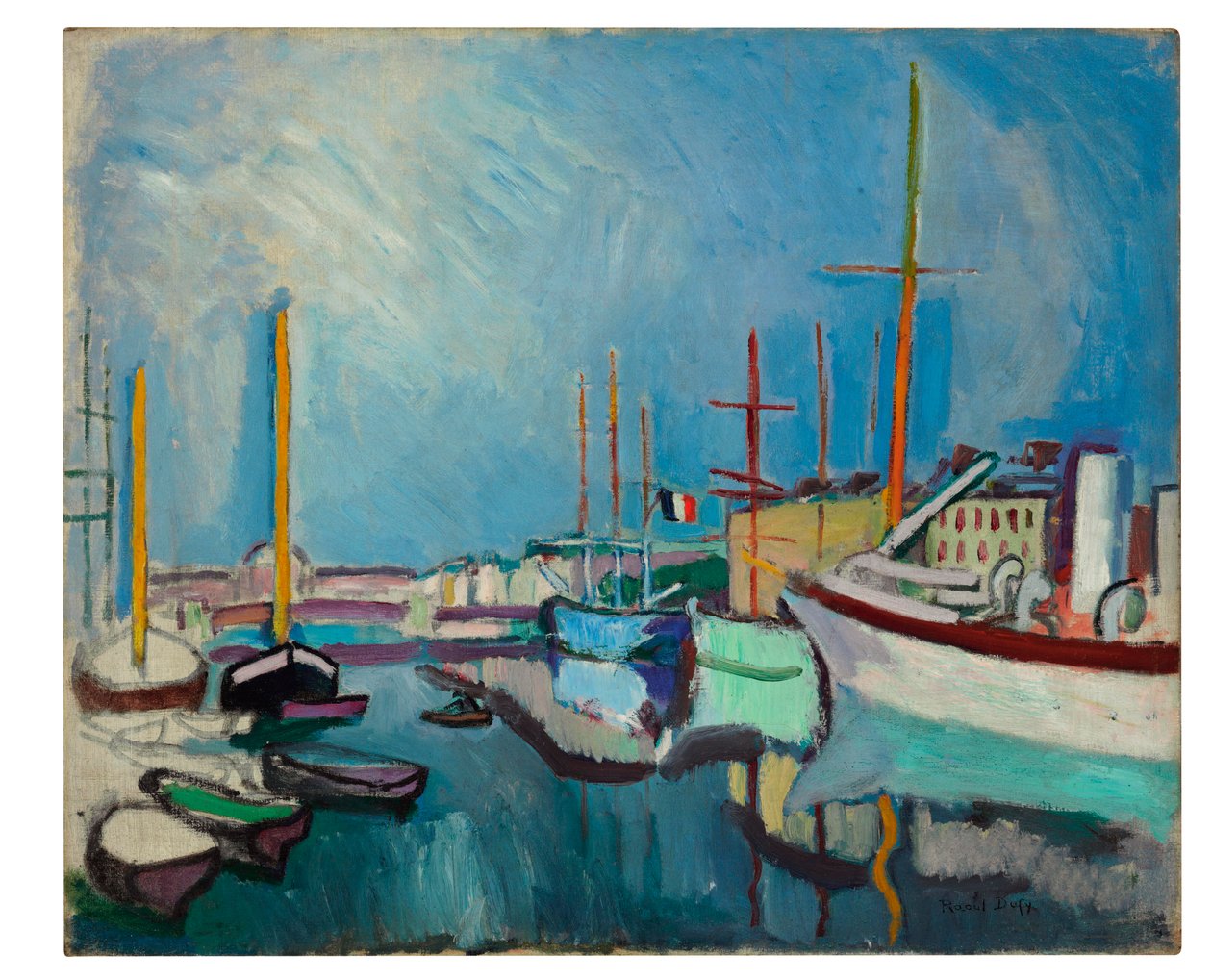 El puerto de Le Havre, c.1905-1906 (óleo sobre lienzo) de Raoul Dufy