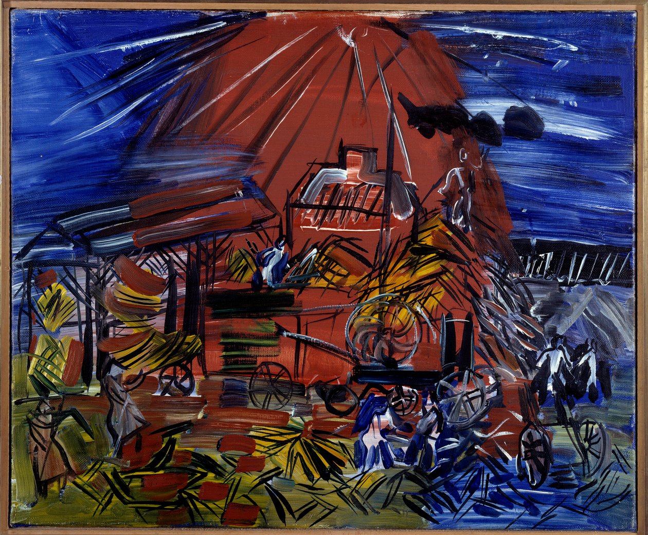 El depiquaje rojo y azul, siglo XX (óleo sobre lienzo) de Raoul Dufy
