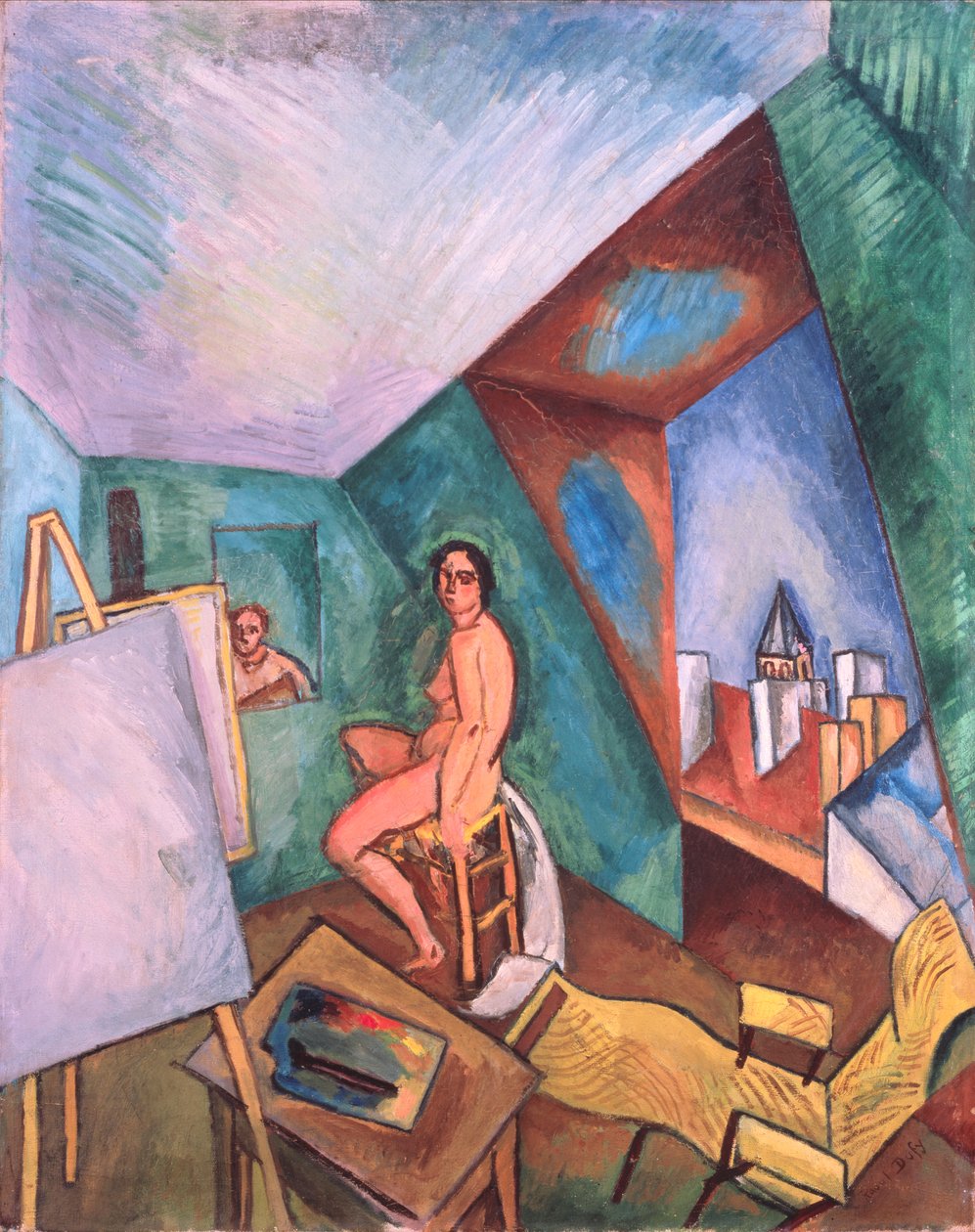 El estudio del artista (óleo sobre lienzo) de Raoul Dufy