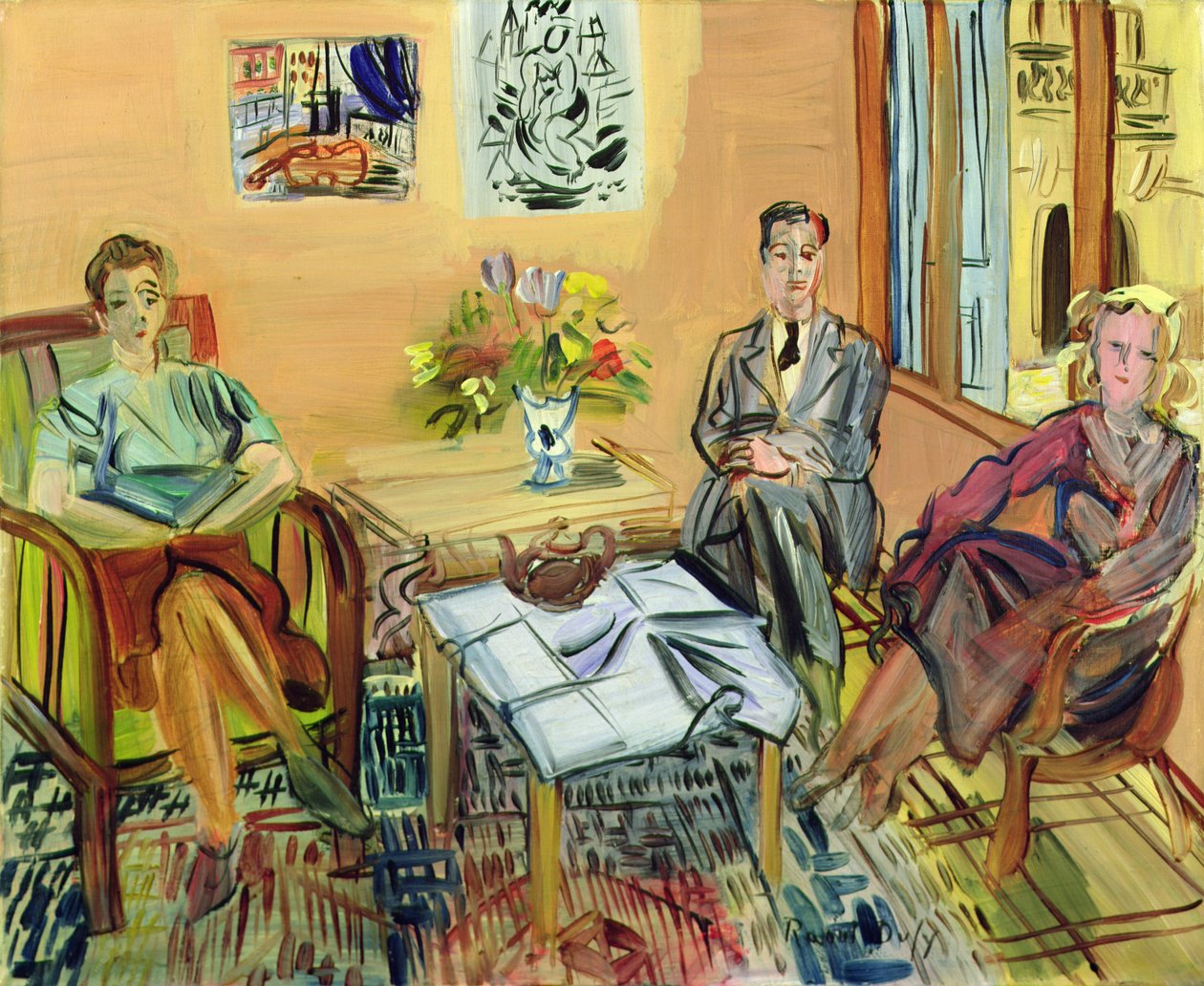 Tres figuras sentadas de Raoul Dufy