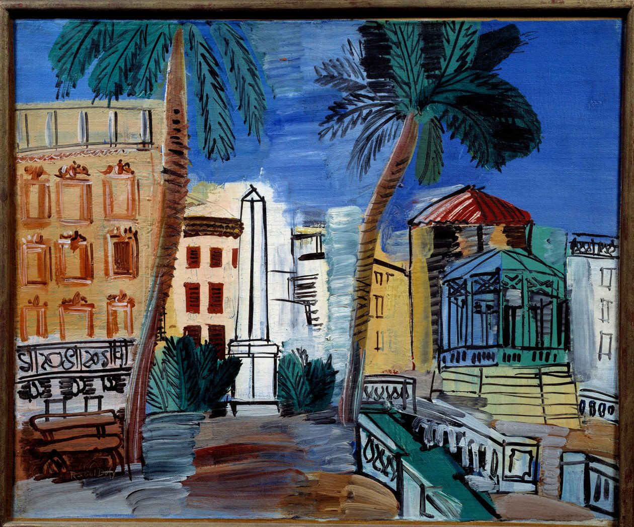 Vista de la Obelisco en Hyeres de Raoul Dufy