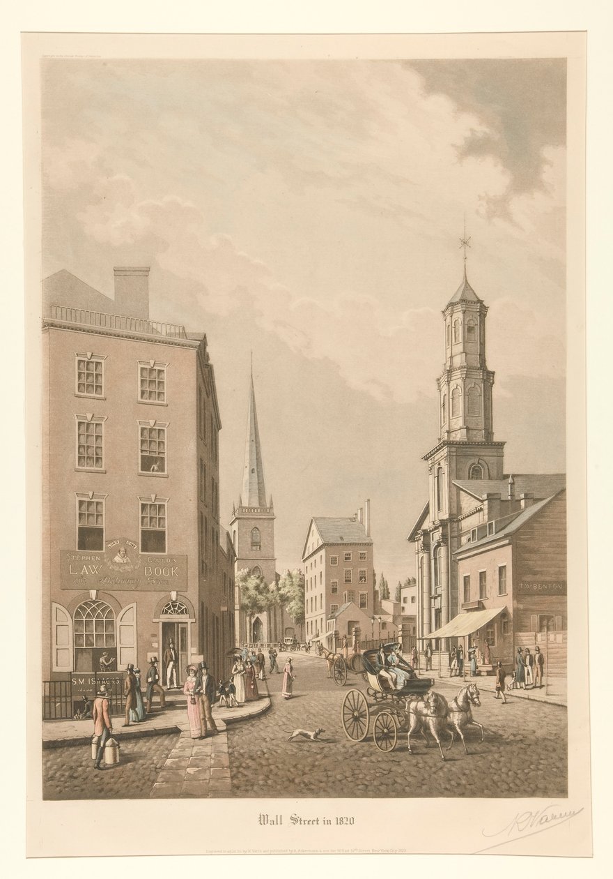 Wall Street en 1820 de Raoul Varin