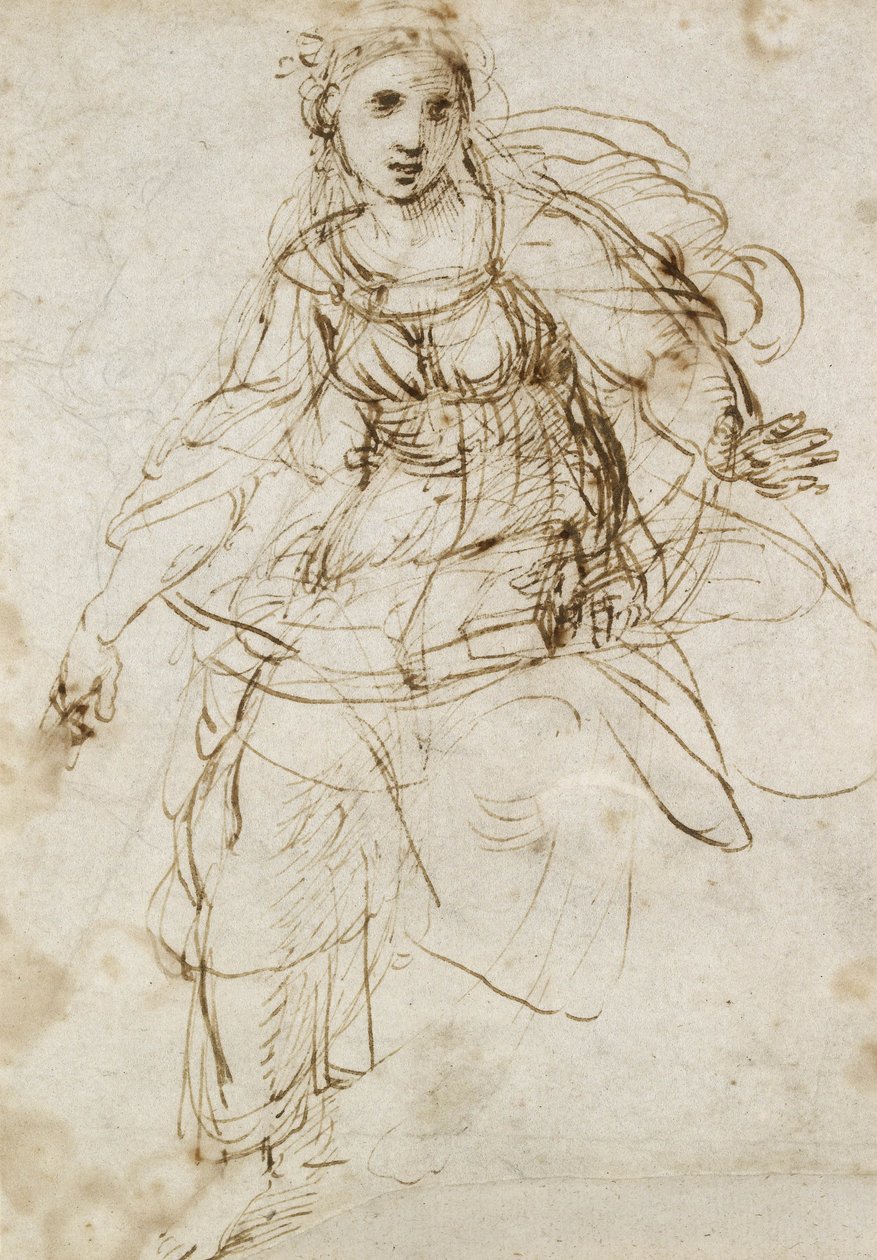 Figura Alegórica de la Teología de Raffaello Sanzio Raphael