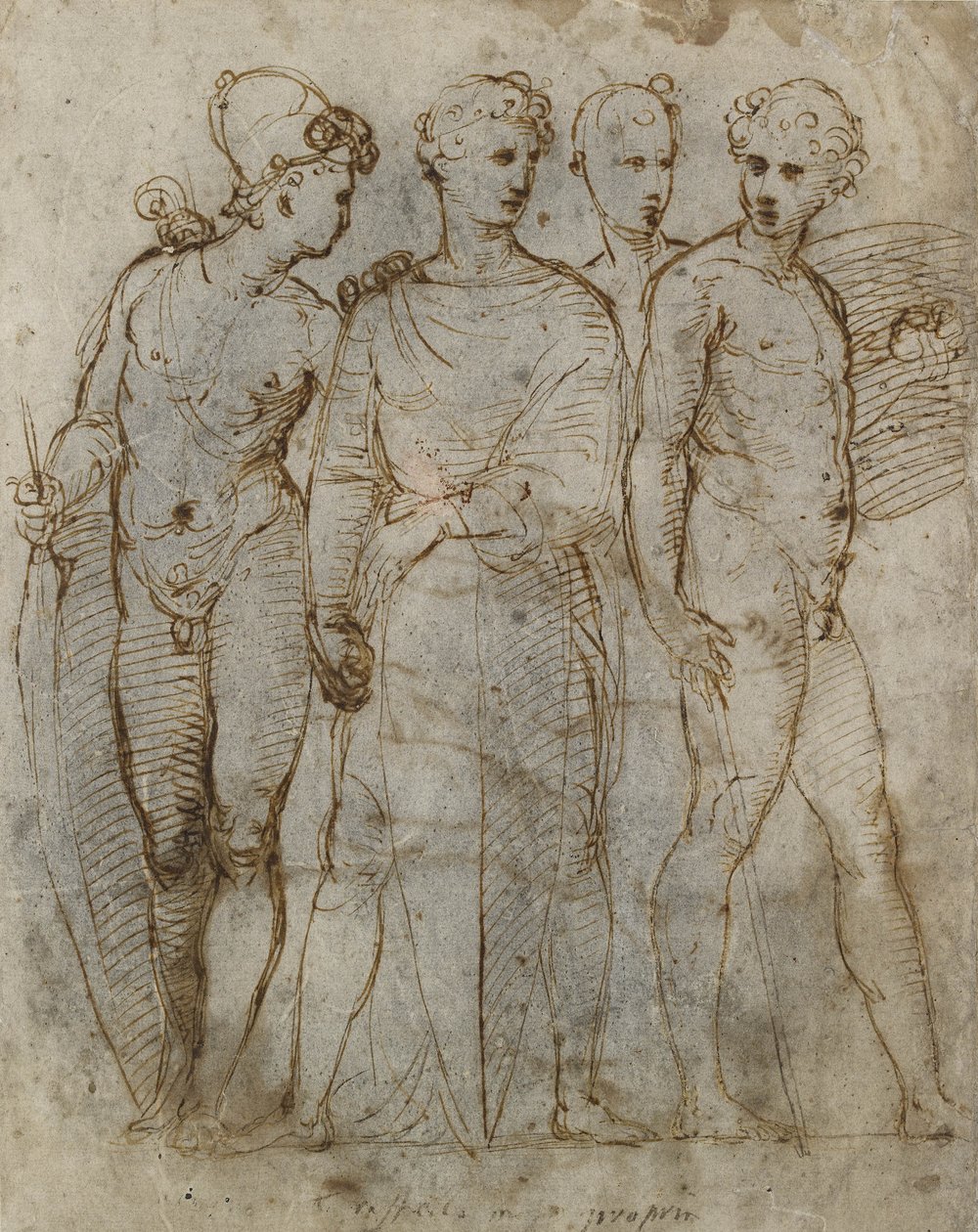 Grupo de guerreros (detalle) de Raffaello Sanzio Raphael