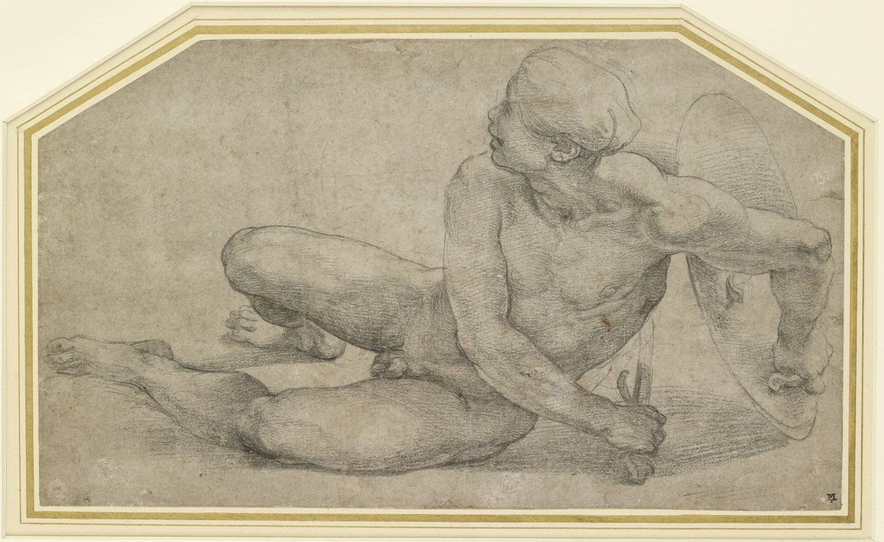 Figura recostada de un soldado, WA1846.201 de Raffaello Sanzio Raphael