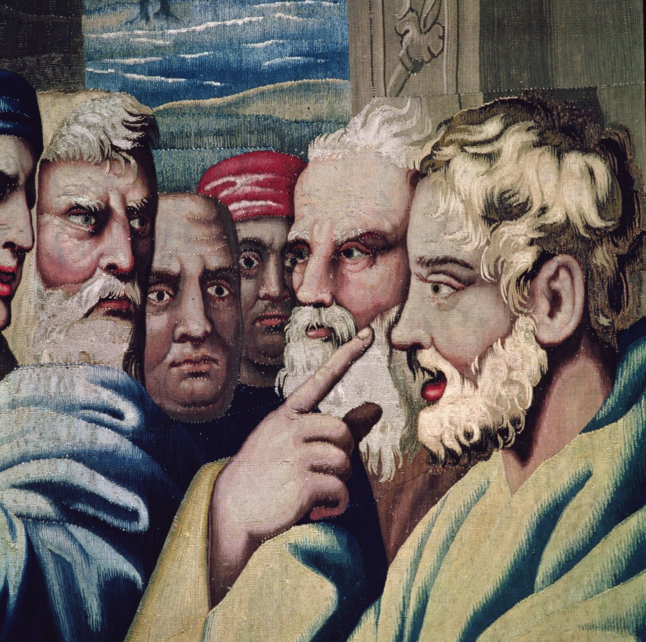 Tapiz que representa los Hechos de los Apóstoles, La ceguera de Elimas (detalle) de Raffaello Sanzio Raphael
