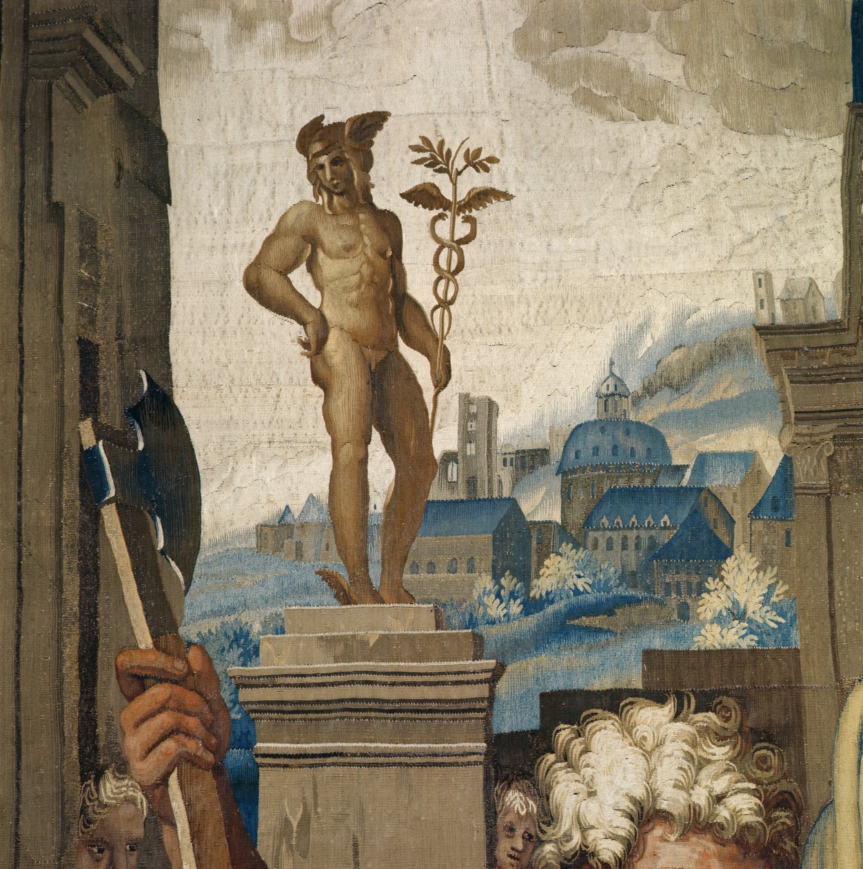 Tapiz que representa los Hechos de los Apóstoles, el Sacrificio de Listra (detalle) de Raffaello Sanzio Raphael