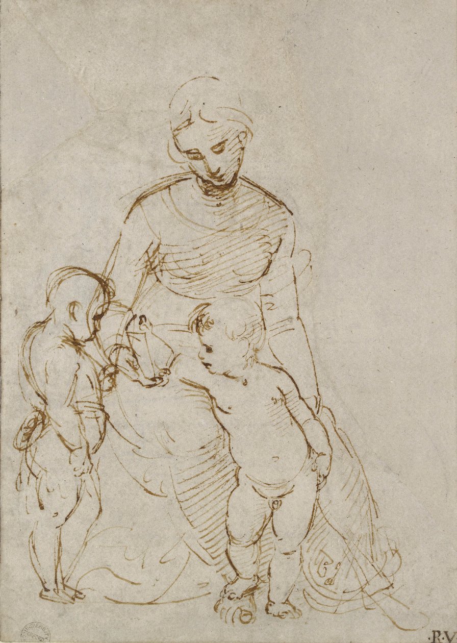 La Virgen y el Niño con San Juan de Raffaello Sanzio Raphael