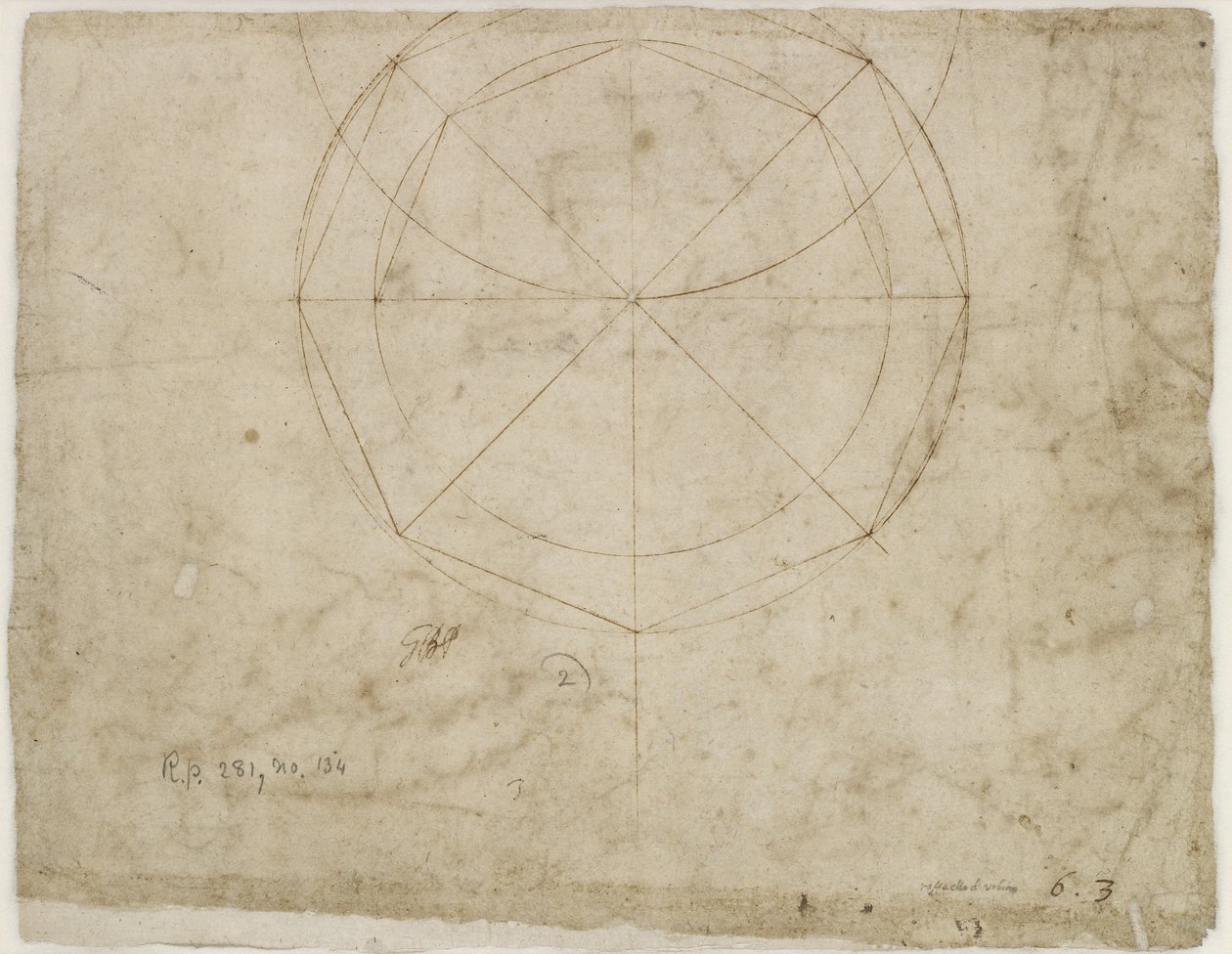 (detalle) Diseño geométrico esférico, WA1846.199 de Raffaello Sanzio Raphael
