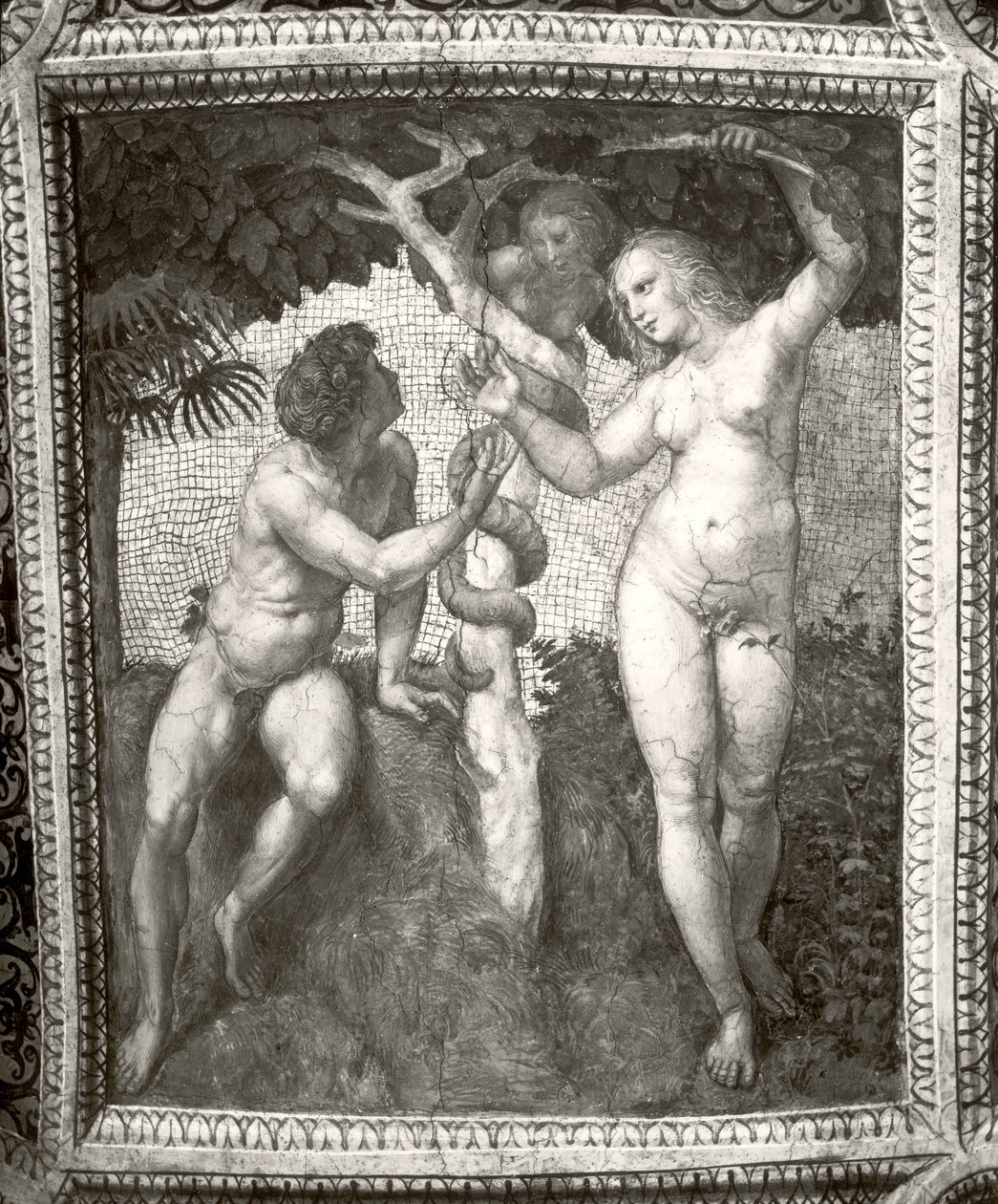 Adán y Eva, de la Stanza della Segnatura, c.1508-11 de Raffaello Sanzio Raphael