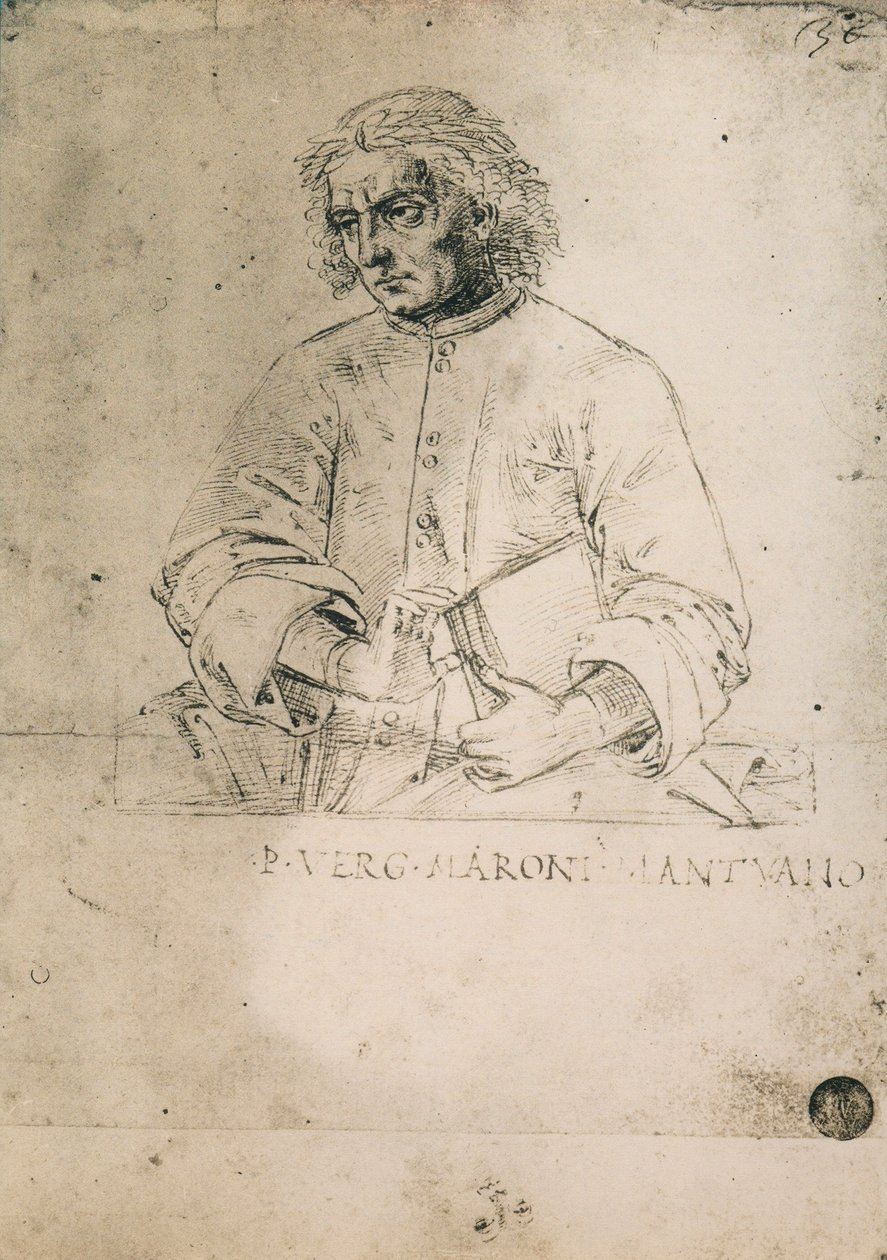 Retrato del poeta latino Virgilio; dibujo de Rafael, Gallerie dell