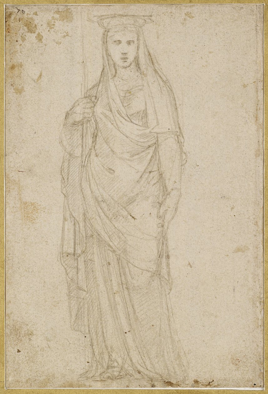 Una cariátide (recto) de Raffaello Sanzio Raphael