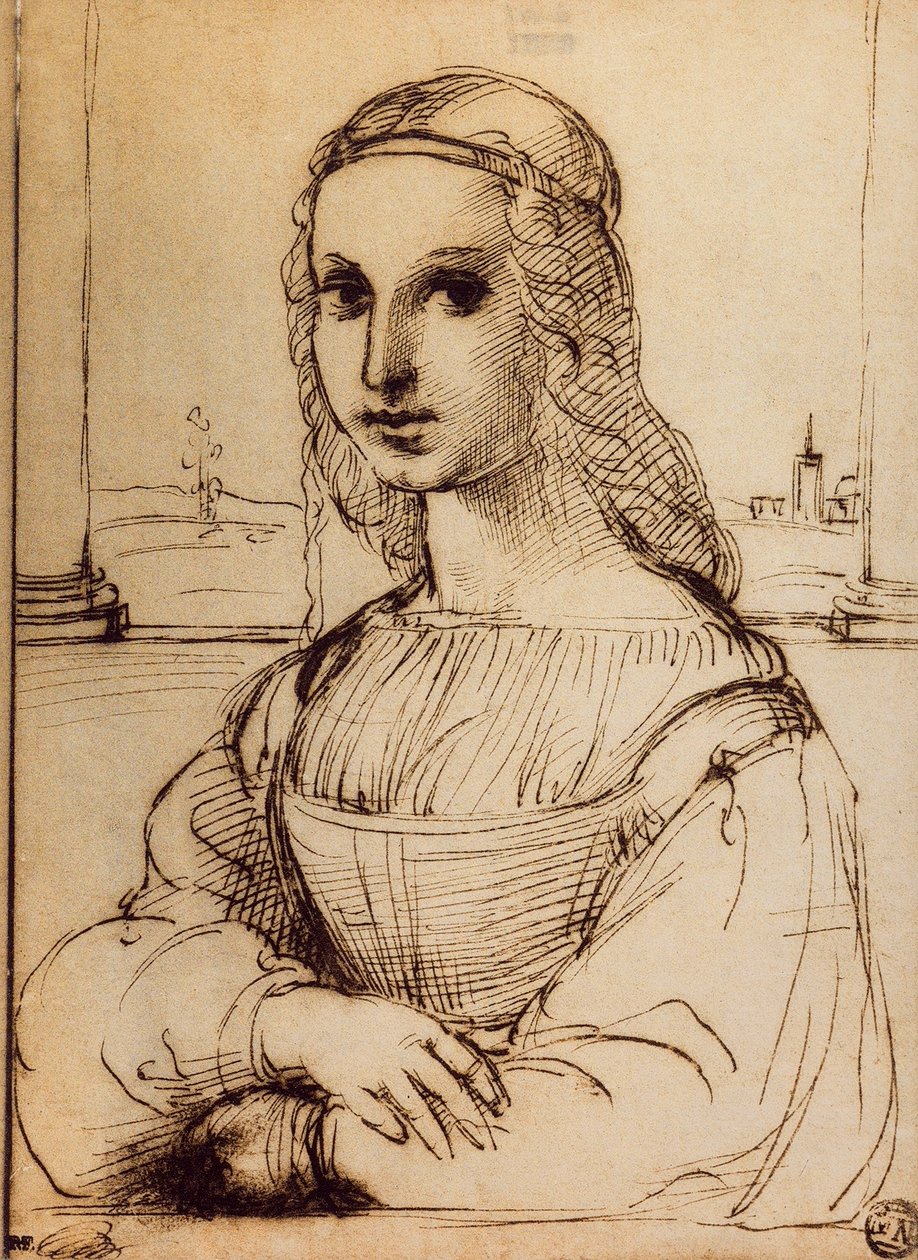Estudio para el retrato de Maddalena Doni de Raffaello Sanzio Raphael