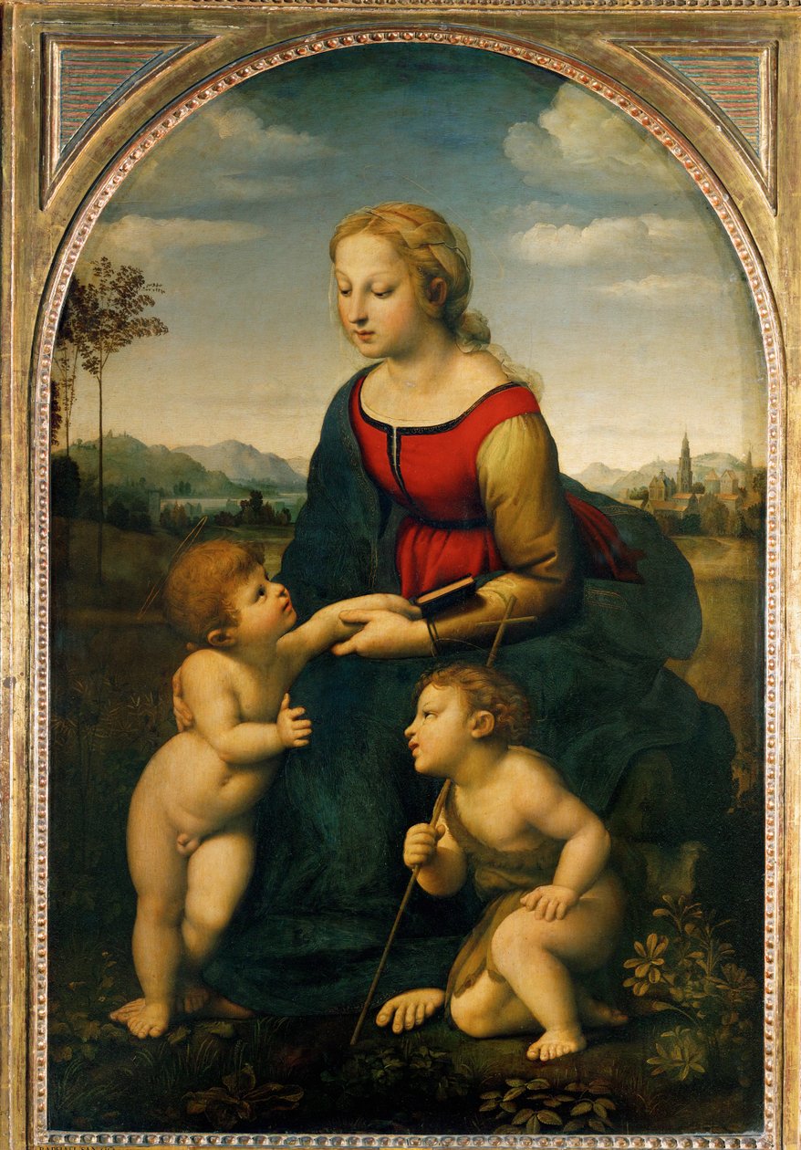 La Virgen y el Niño con el pequeño Juan Bautista, dijo ... de Raphael (1483 1520)