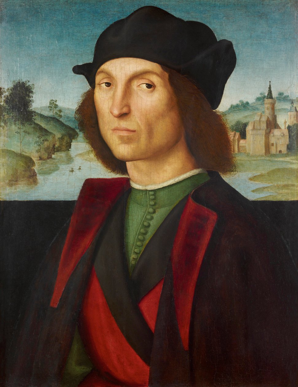 Retrato de un hombre par Raphael (1483-1520), ca 1502-1504 - Óleo sobre madera, 47,5x37,2 - Museo de Liechtenstein de Raphael