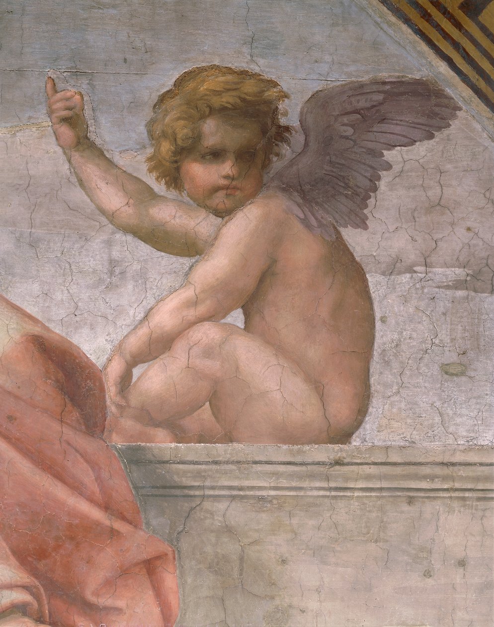 Putto que representa la Fe, detalle de las Virtudes Cardinales y Teologales y la Ley de Raphael (1483 1520)