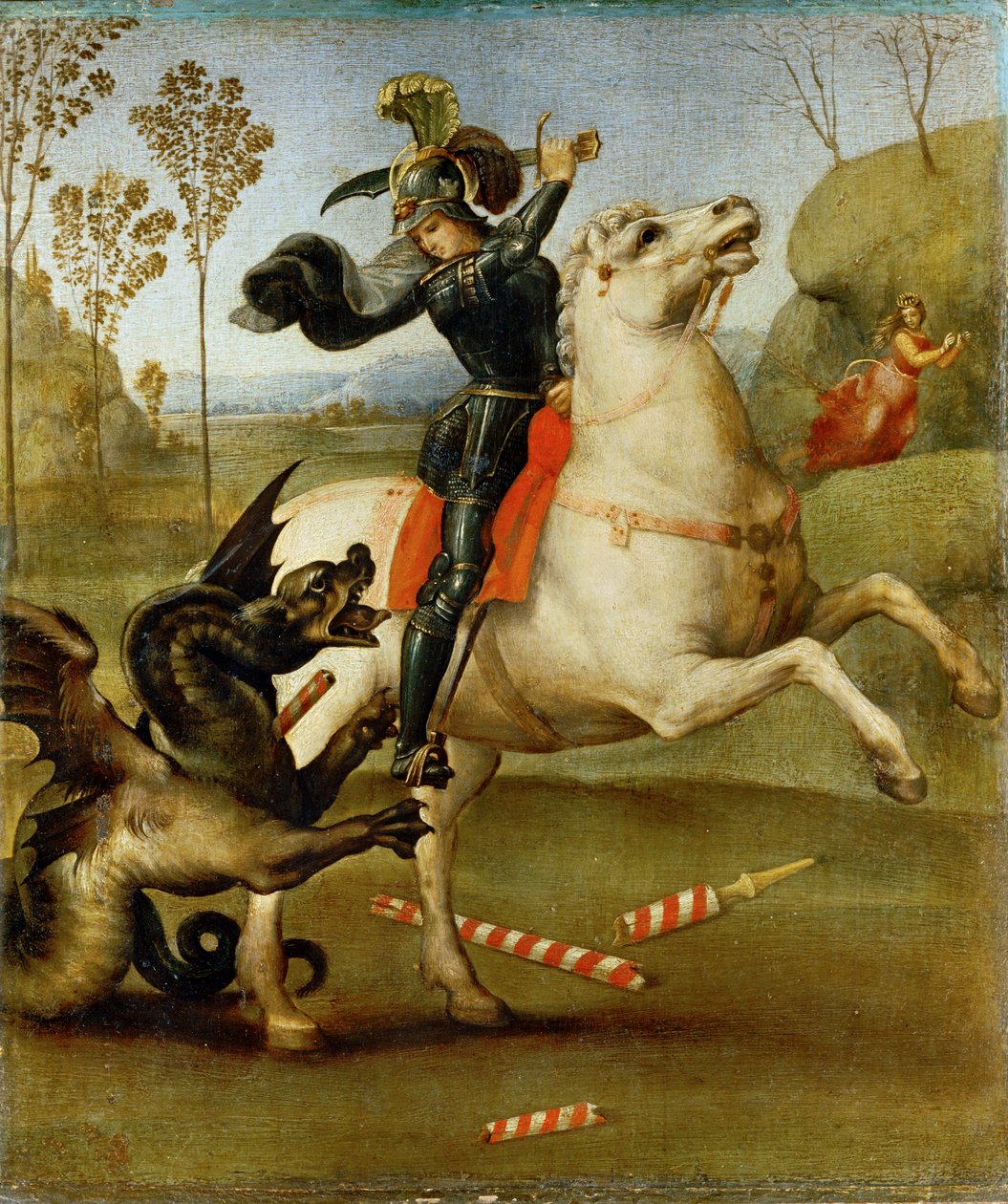 San Jorge y el Dragón ... de Raphael (1483 1520)
