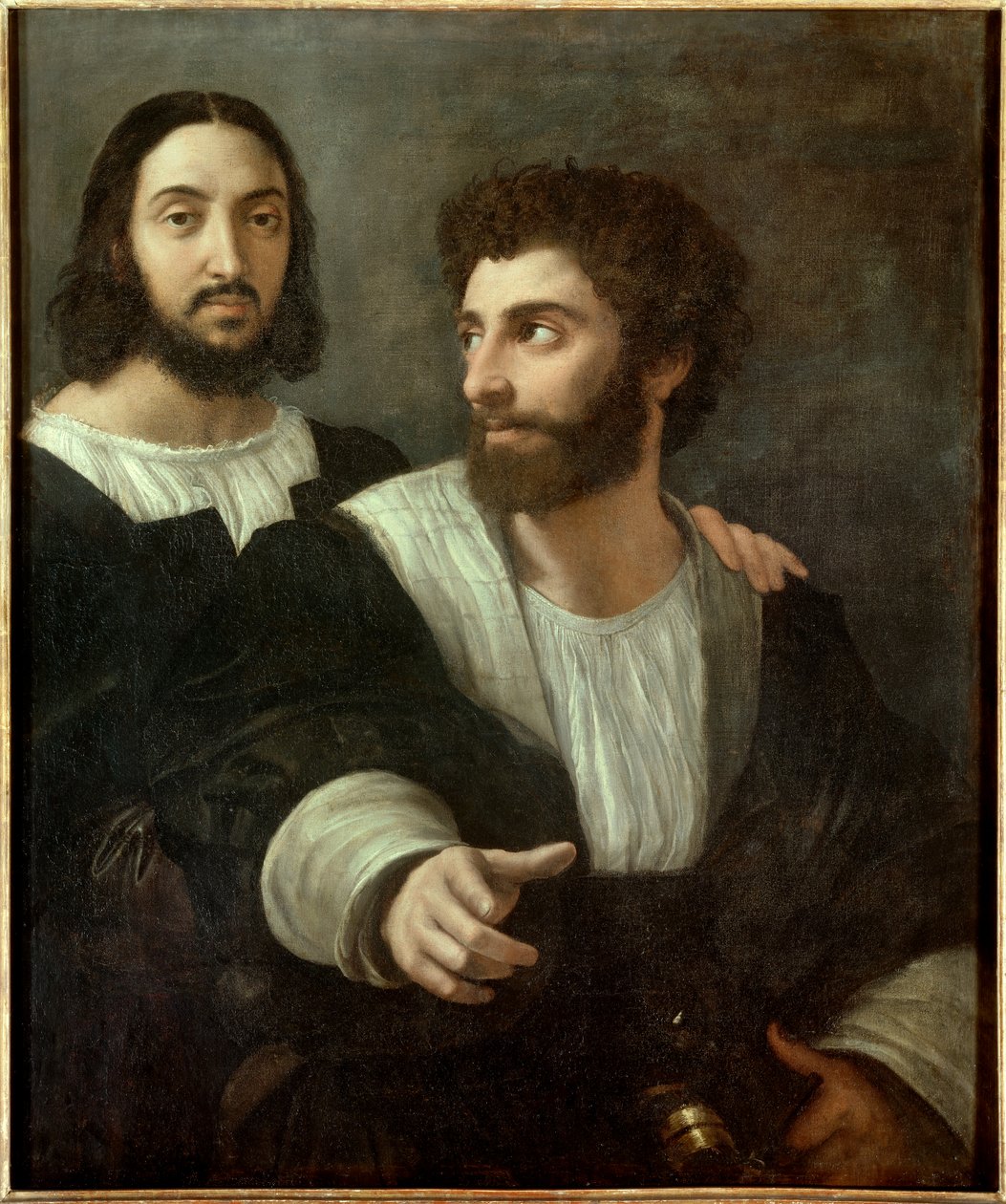 Retrato del artista con un amigo de Raphael