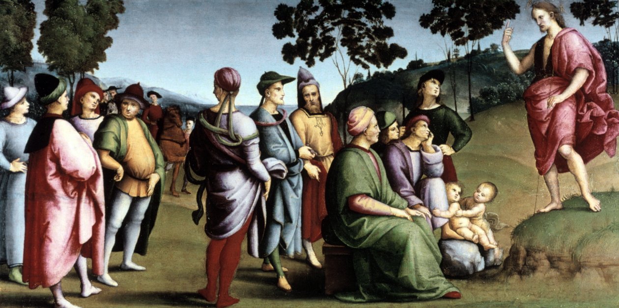 San Juan Bautista predicando de Raphael