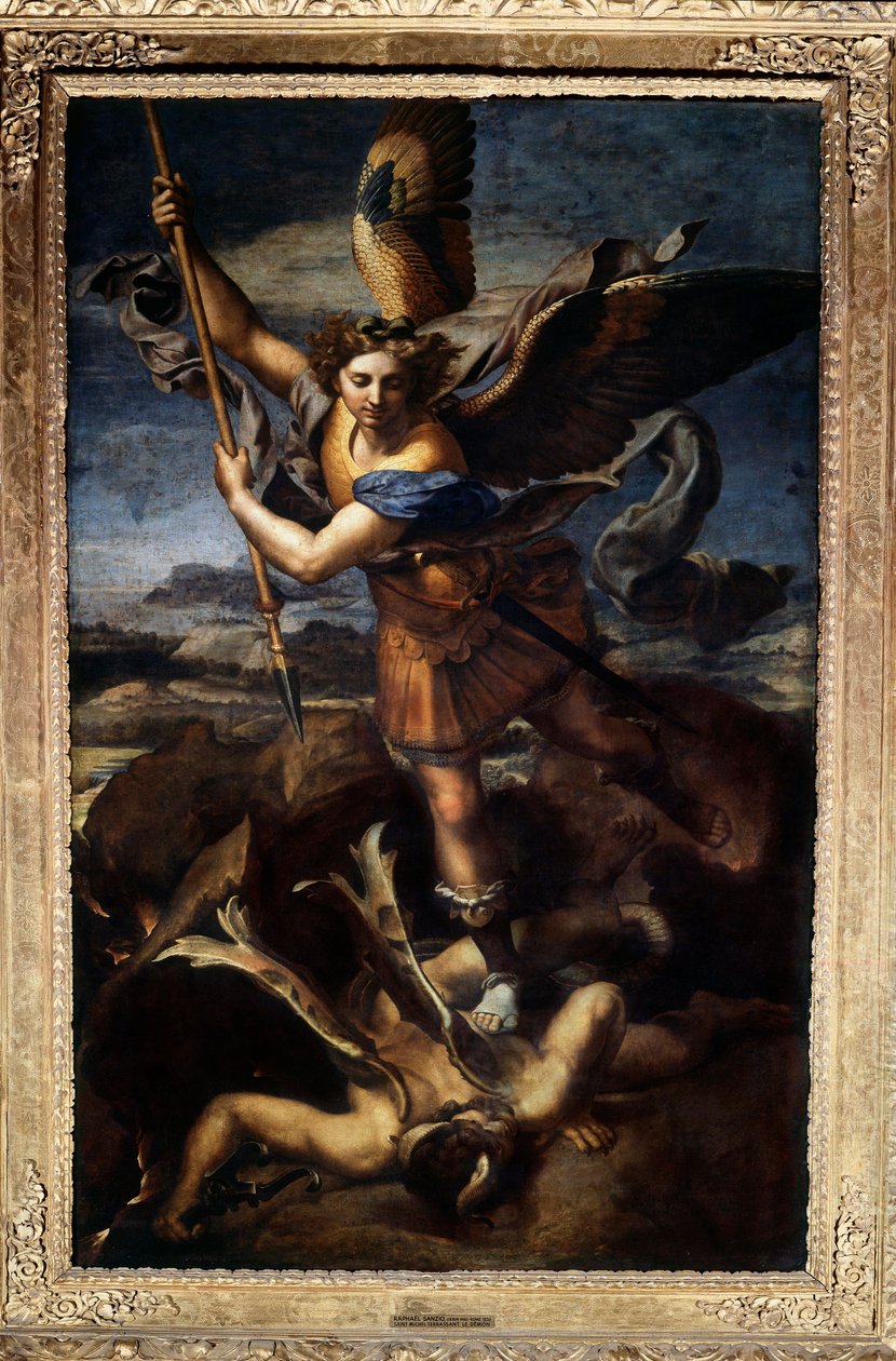 San Miguel derrotando al dragón o el gran San Miguel de Raphael