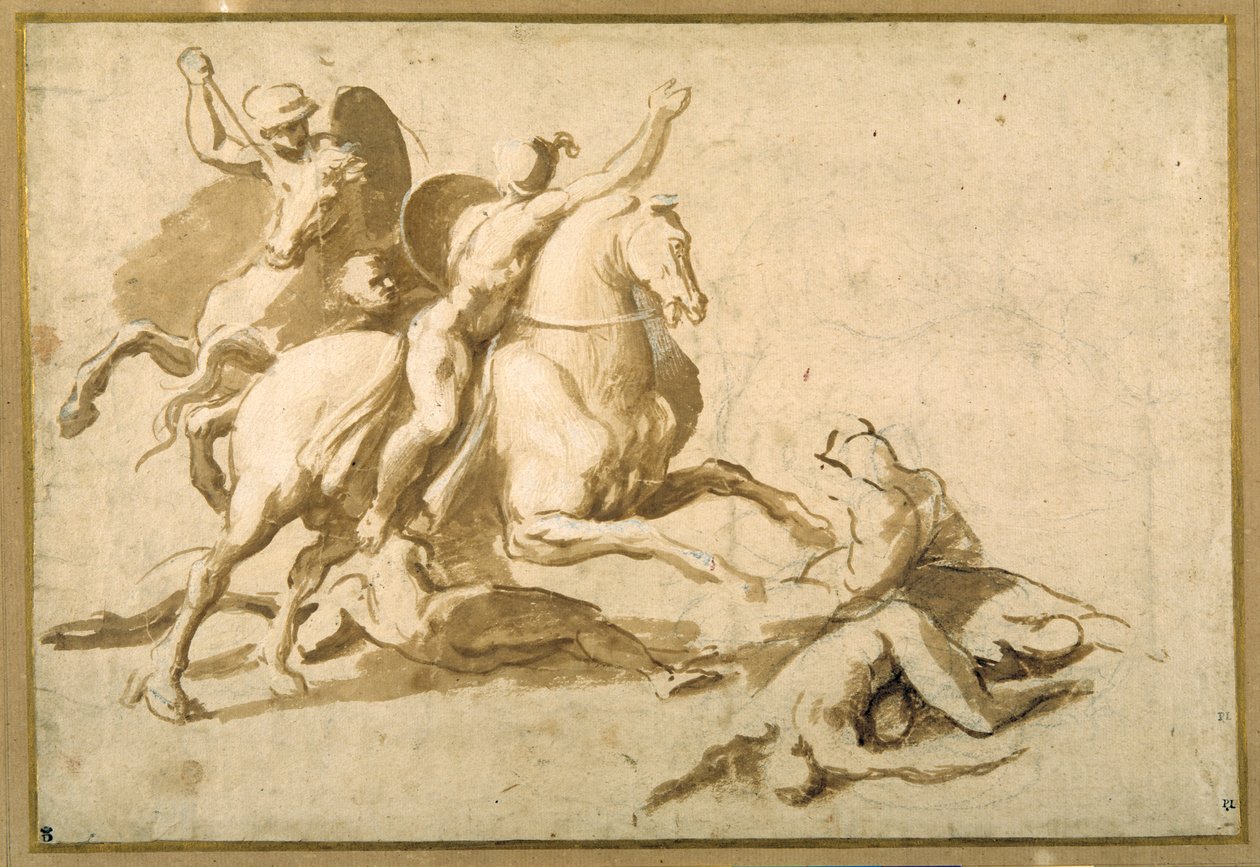 Estudio para una escena de batalla de Raphael