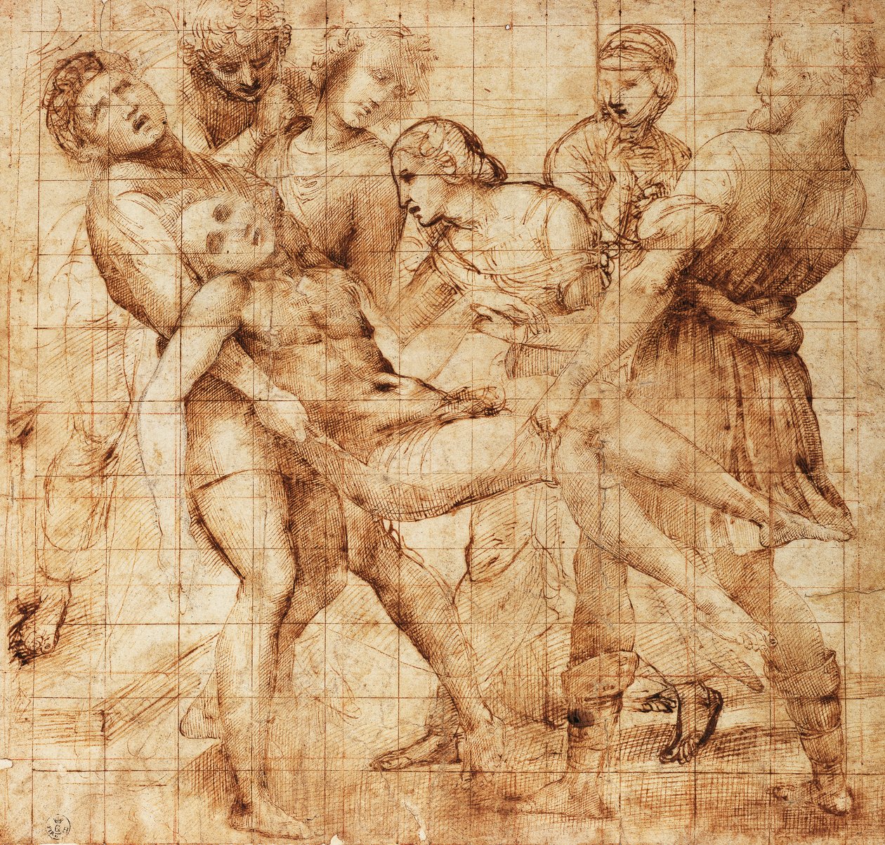 Estudio para la Deposición de Pala Baglioni (retablo) de Raphael (1483 1520)