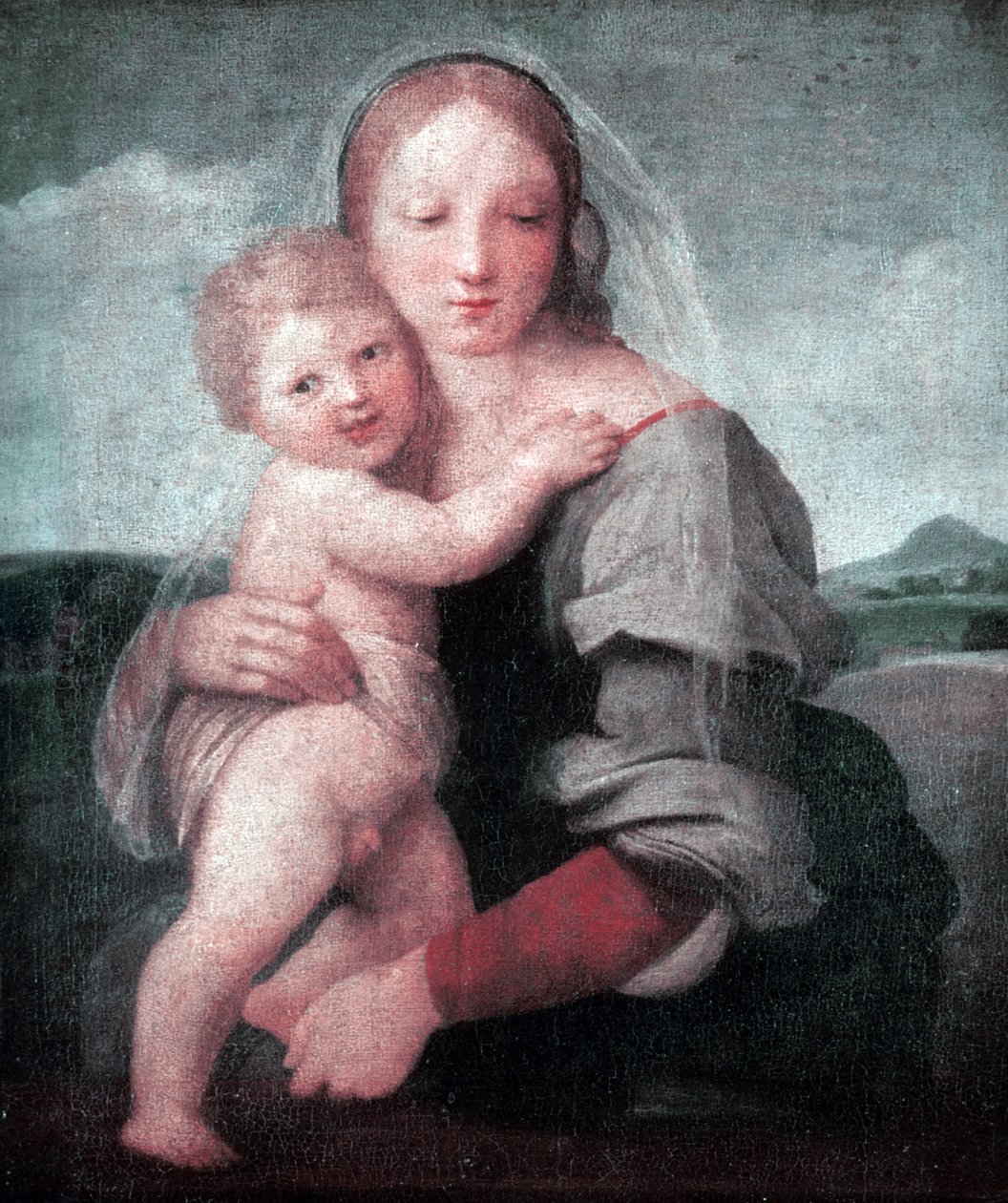 La Madonna y el Niño (Madonna de la torre) (1509-1511) de Raphael