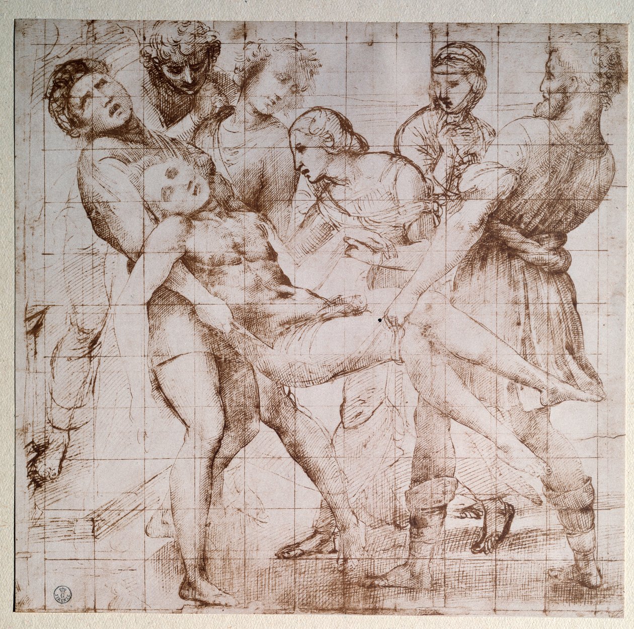 Estudio de la deposición para el retablo Baglioni de Raphael