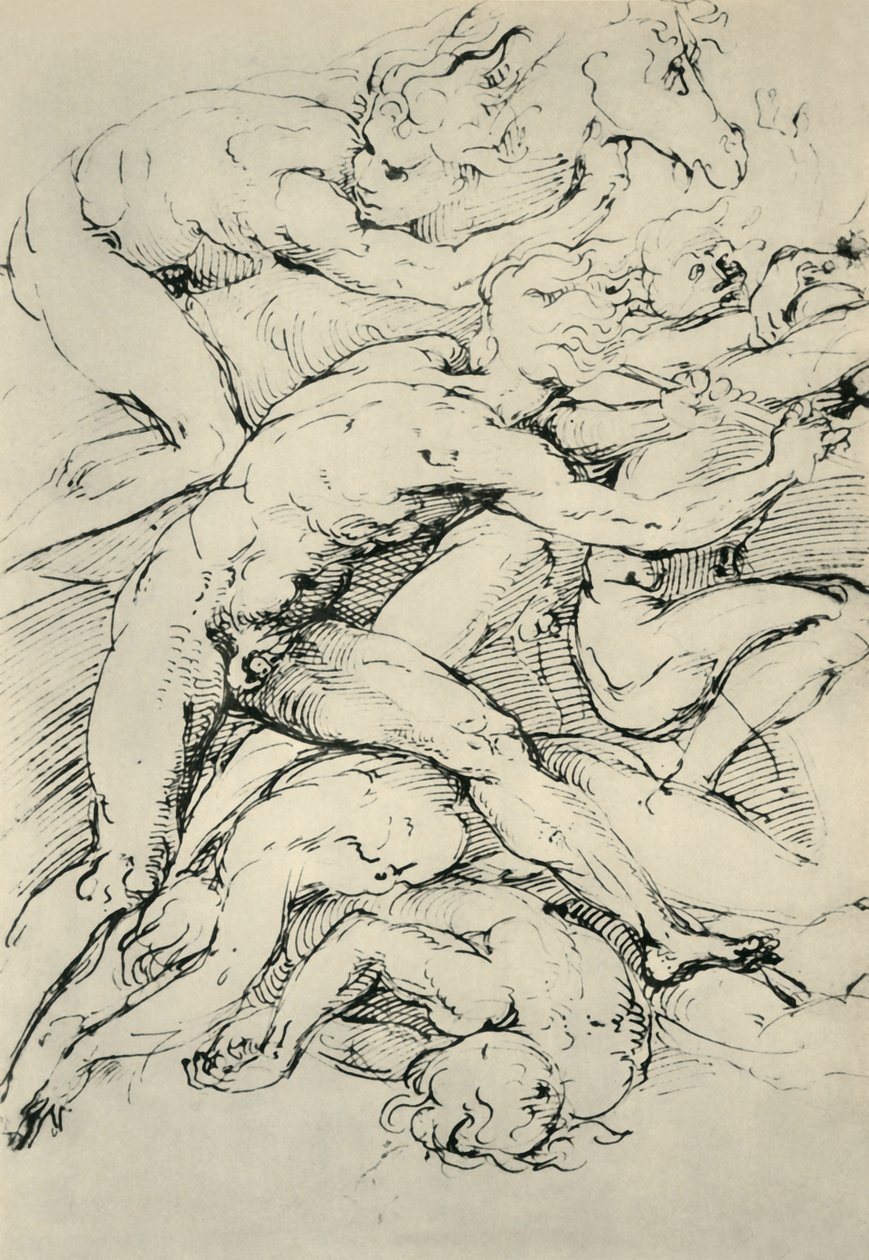 Escena de batalla, principios del siglo XVI, 1943 de Raffaello Sanzio Raphael