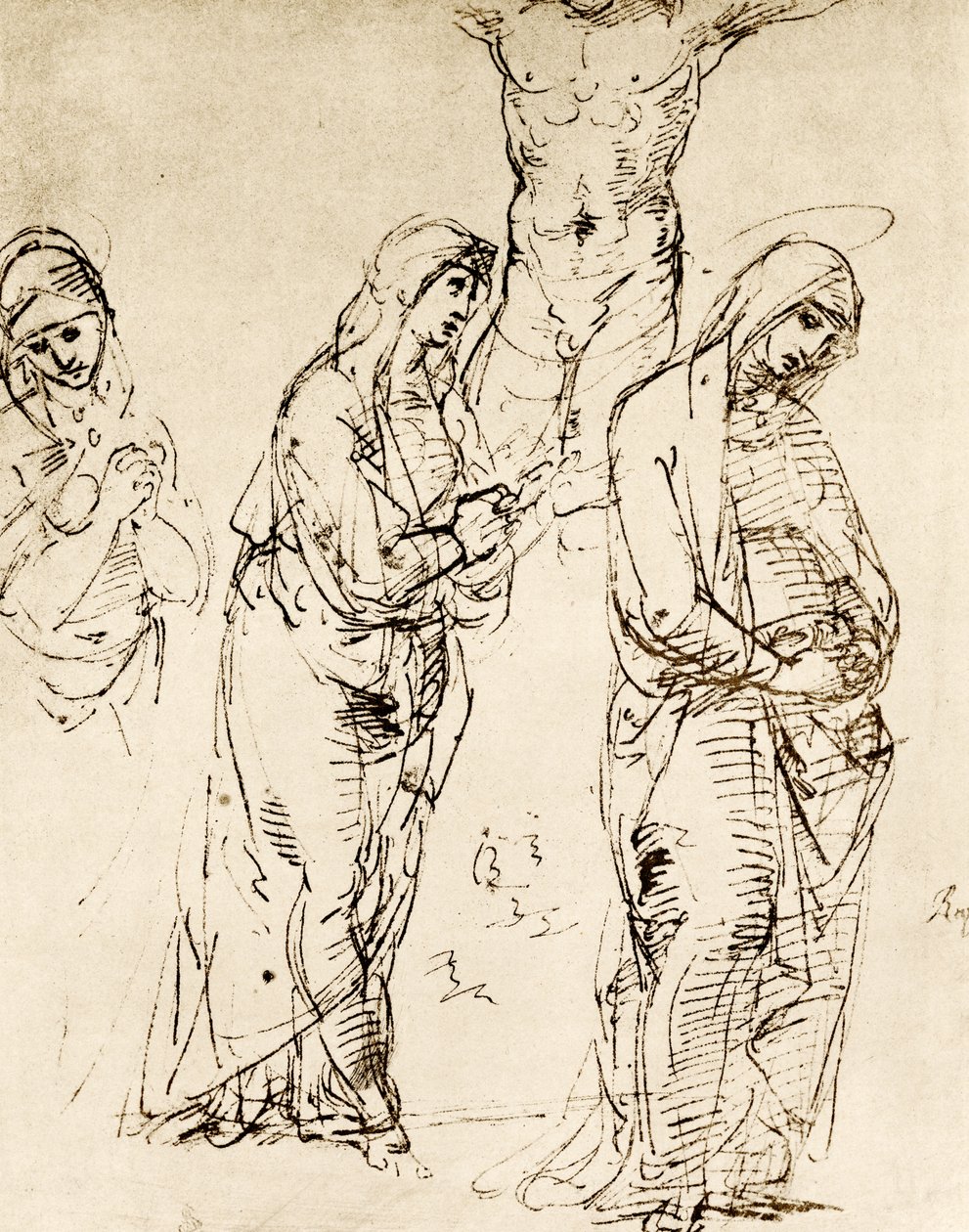 Diseños para la Madre de Dios bajo la cruz de Raffaello Sanzio Raphael