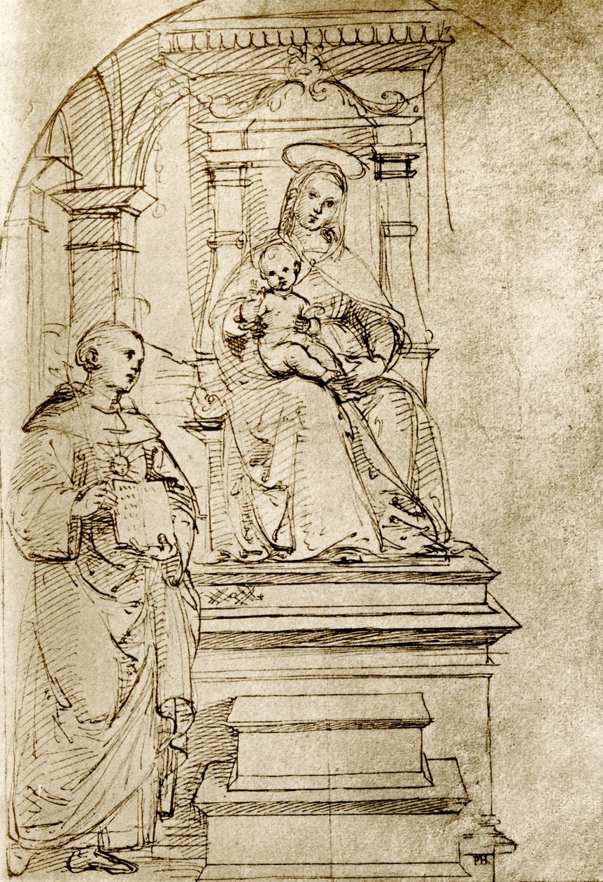 Madonna entronizada de Raffaello Sanzio Raphael