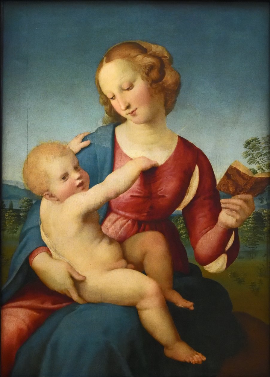 Alemán:  María con el Niño / Madonna Colonna Madonna de Raphael