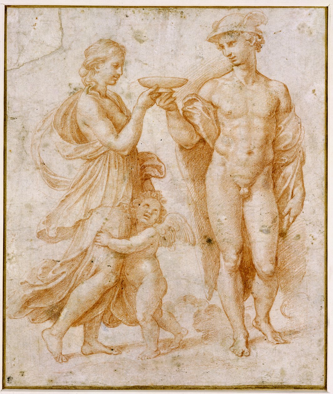 Mercurio ofreciendo la copa de la inmortalidad a Psique de Raphael