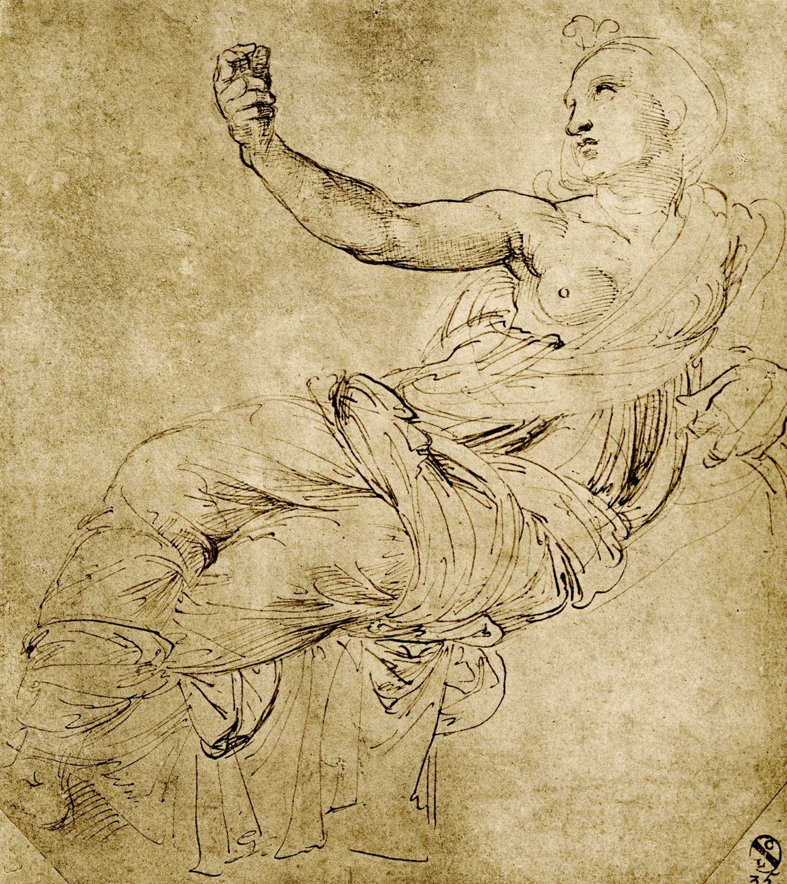 La Musa Euterpe de Raffaello Sanzio Raphael