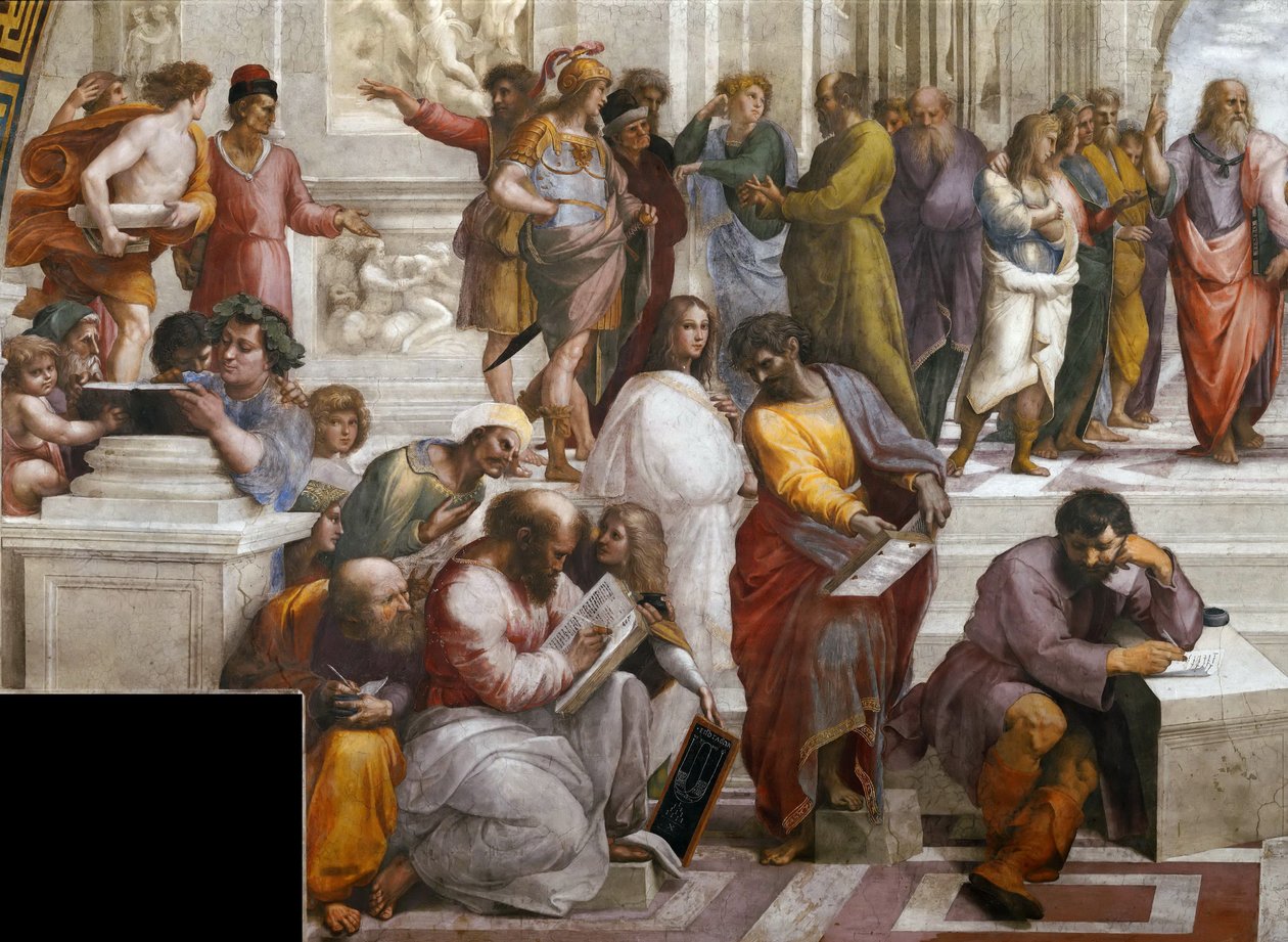 La escuela de Atenas (detalle) de Raphael