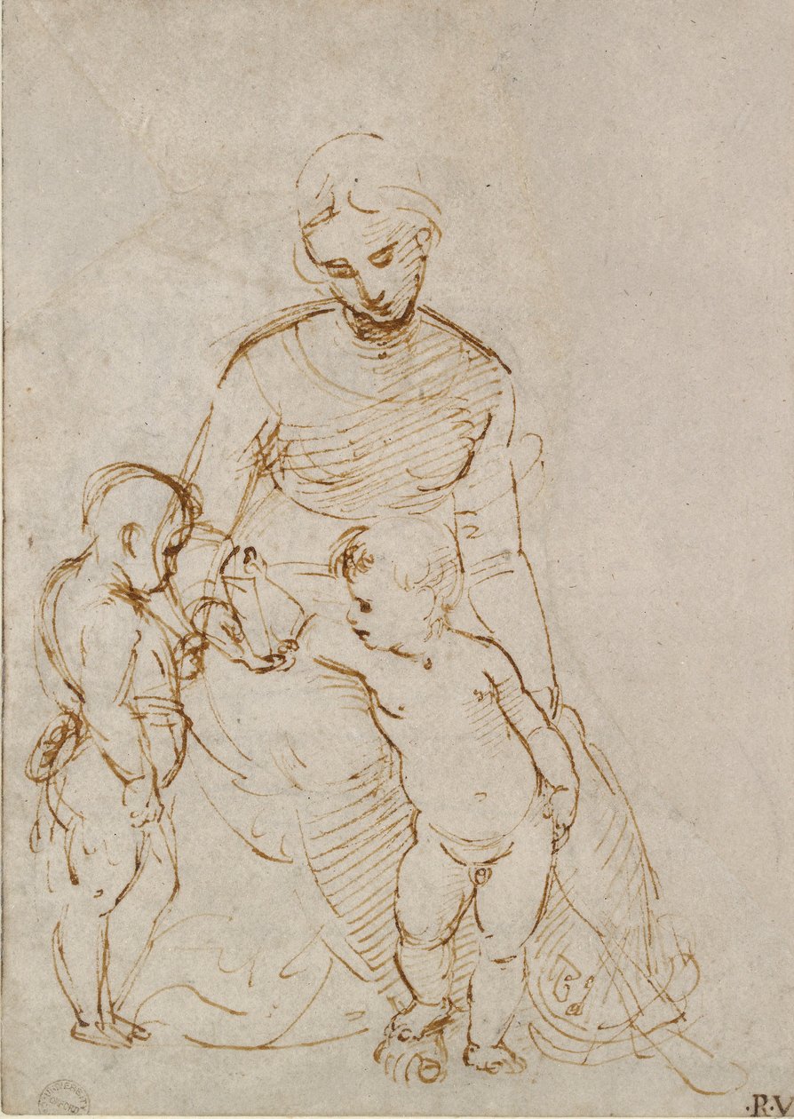 La Virgen y el Niño con San Juan, principios del siglo XVI de Raphael