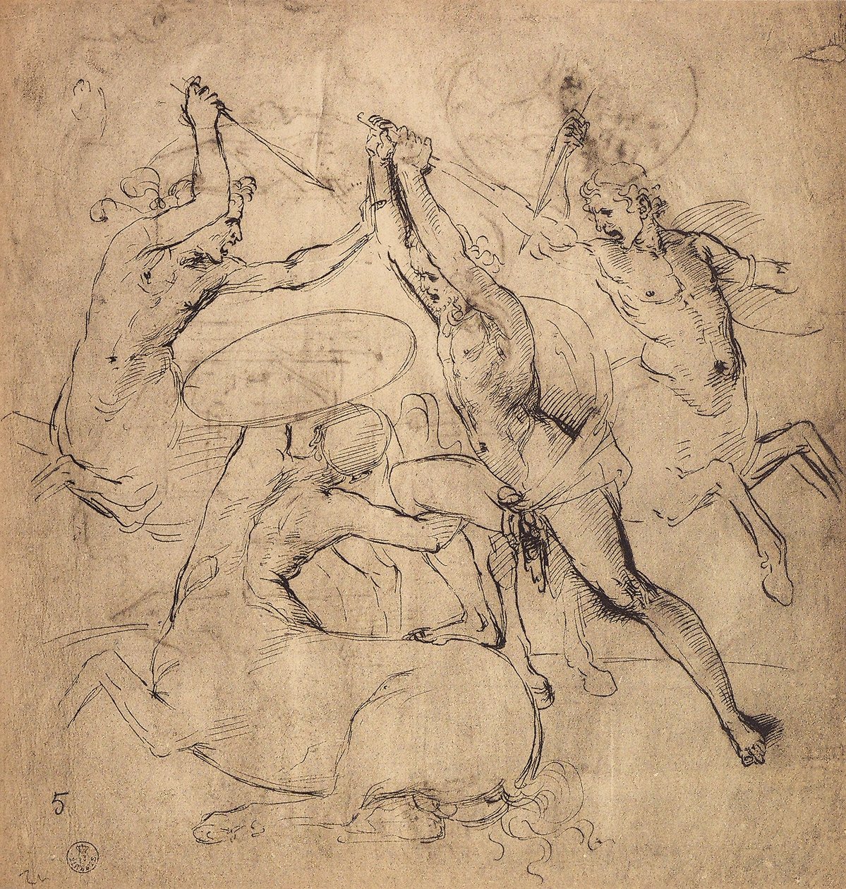 Hércules mata al centauro de Raffaello Sanzio Raphael