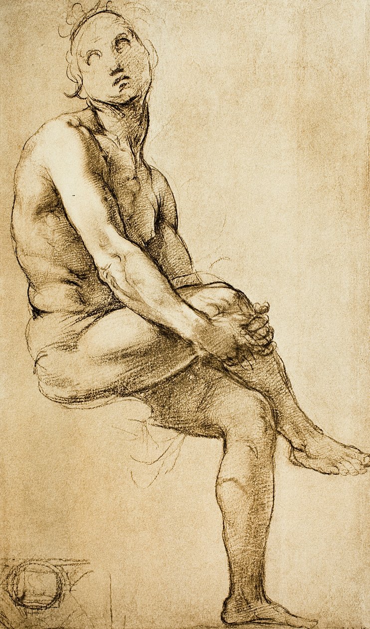 Estudio de una figura humana de Raffaello Sanzio Raphael