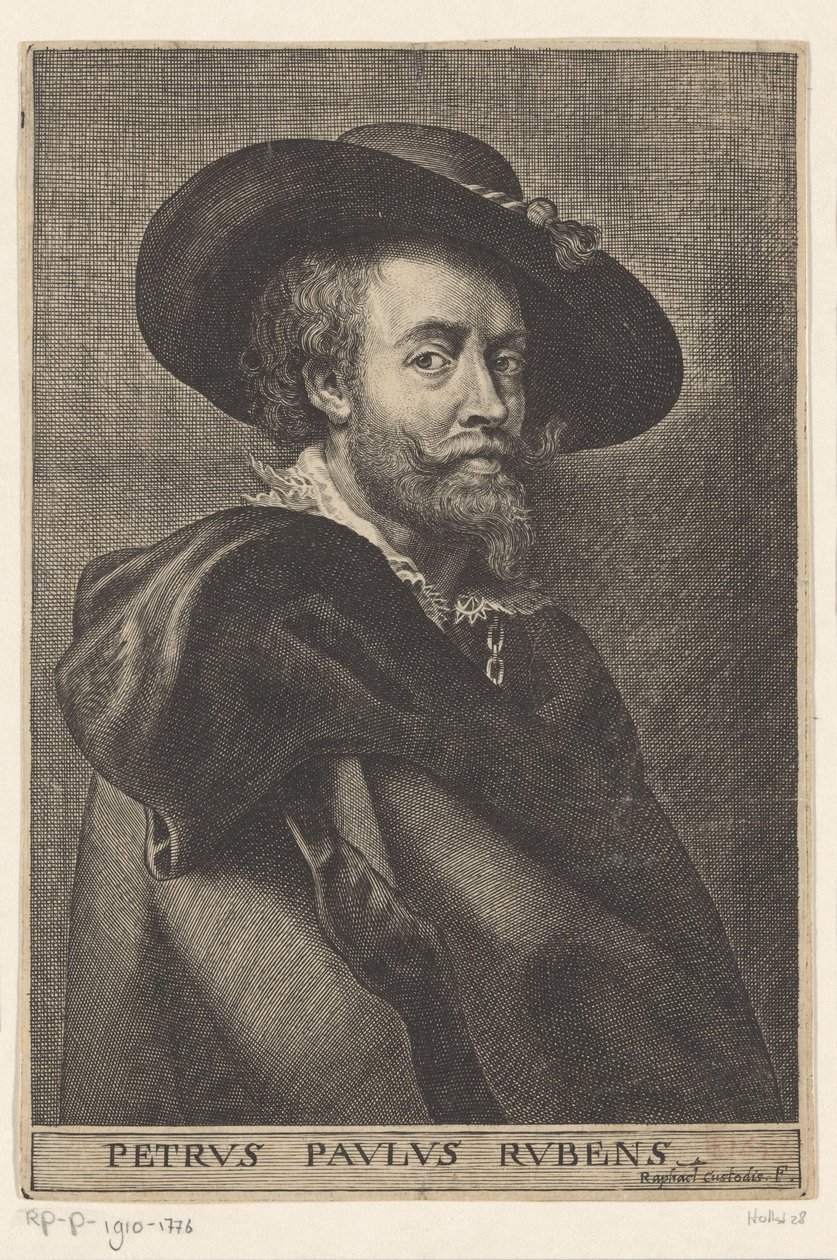 Retrato de Peter Paul Rubens Peter Paul Rubens (título sobre el objeto) de Raphael Custos